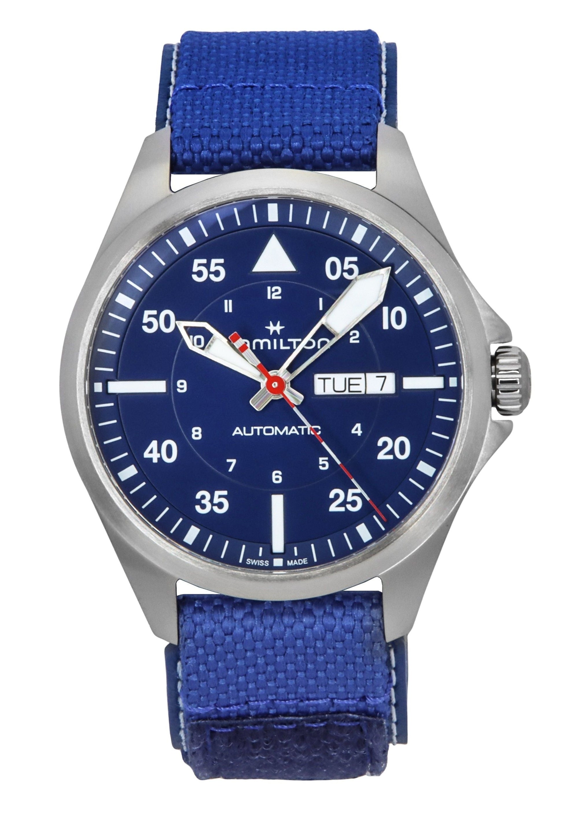 Hamilton Khaki Aviation Pilot Air - Glaciers Edition Textile Strap Blue Dial Automatic H64655941 100M Men's Watch - Prestige Stones