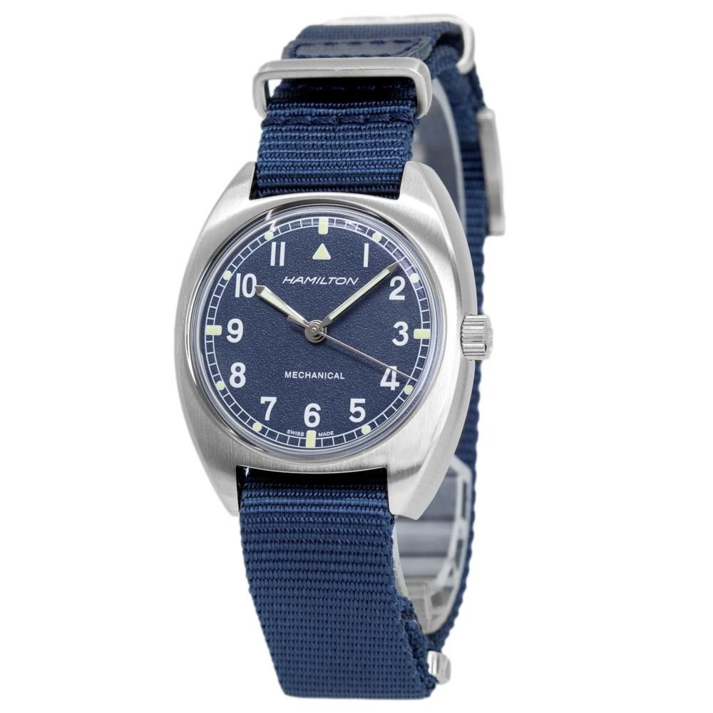 Hamilton Khaki Aviation Pilot Pioneer Blue Dial Mechanical H76419941 100M Men's Watch - Prestige Stones