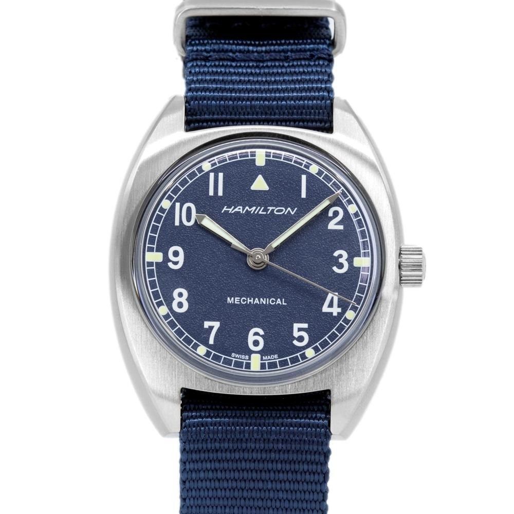 Hamilton Khaki Aviation Pilot Pioneer Blue Dial Mechanical H76419941 100M Men's Watch - Prestige Stones