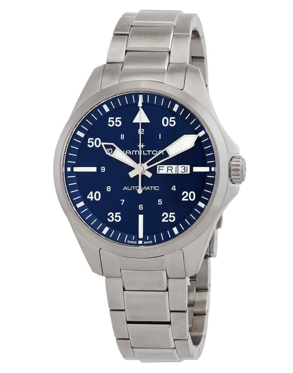 Hamilton Khaki Aviation Pilot Stainless Steel Blue Dial Automatic H64635140 100M Men's Watch - Prestige Stones