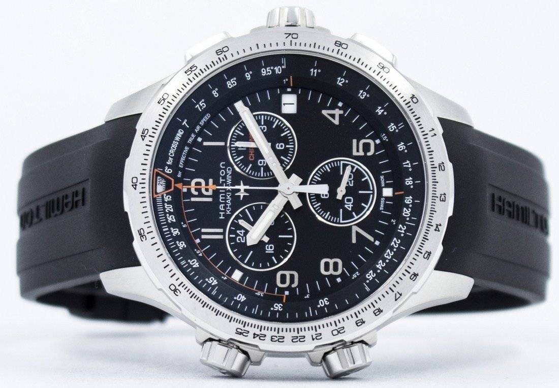 Hamilton Khaki Aviation X - Wind Chronograph Quartz GMT H77912335 Men's Watch - Prestige Stones