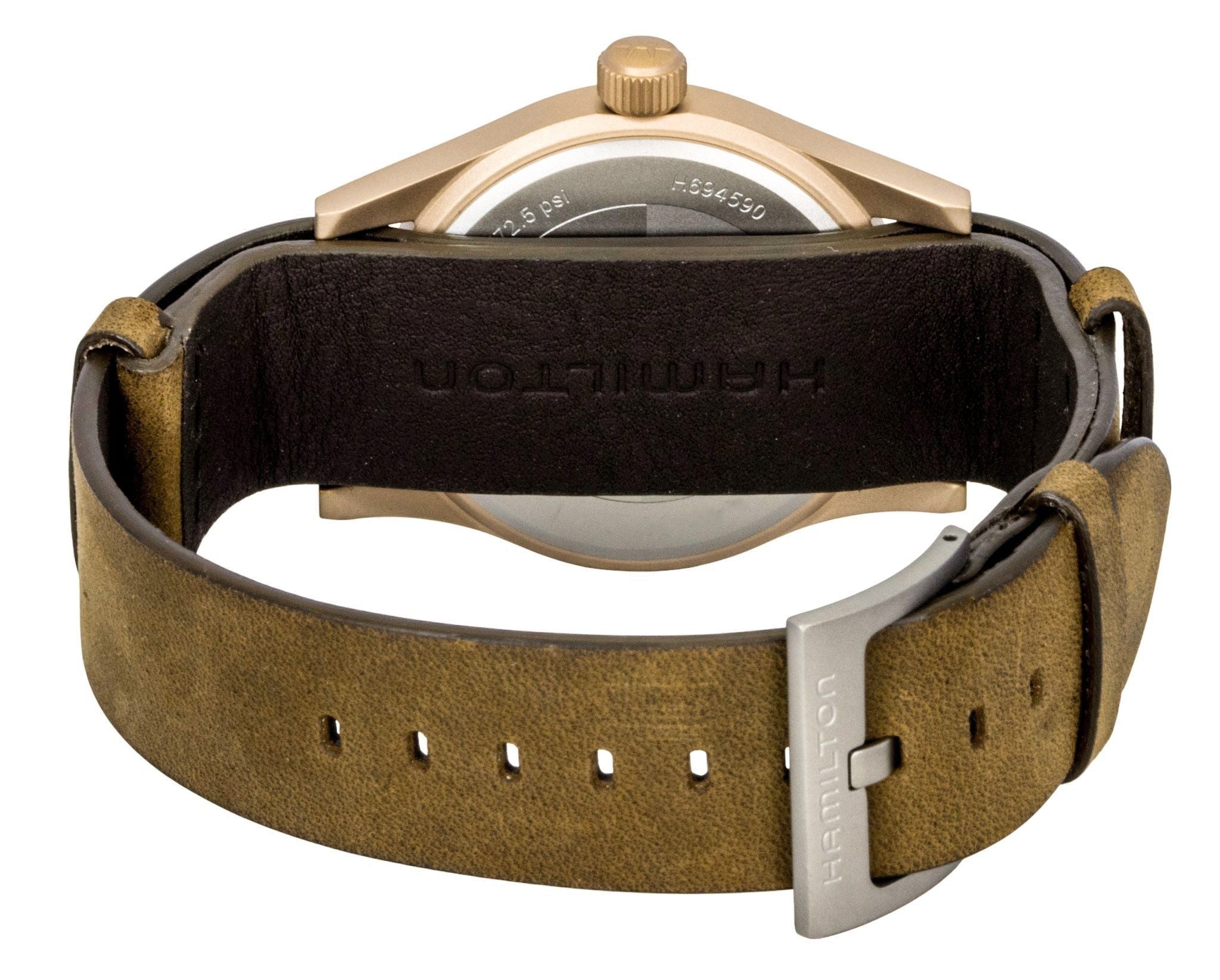 Hamilton Khaki Field Bronze White Dial Automatic H69459510 Men's Watch - Prestige Stones