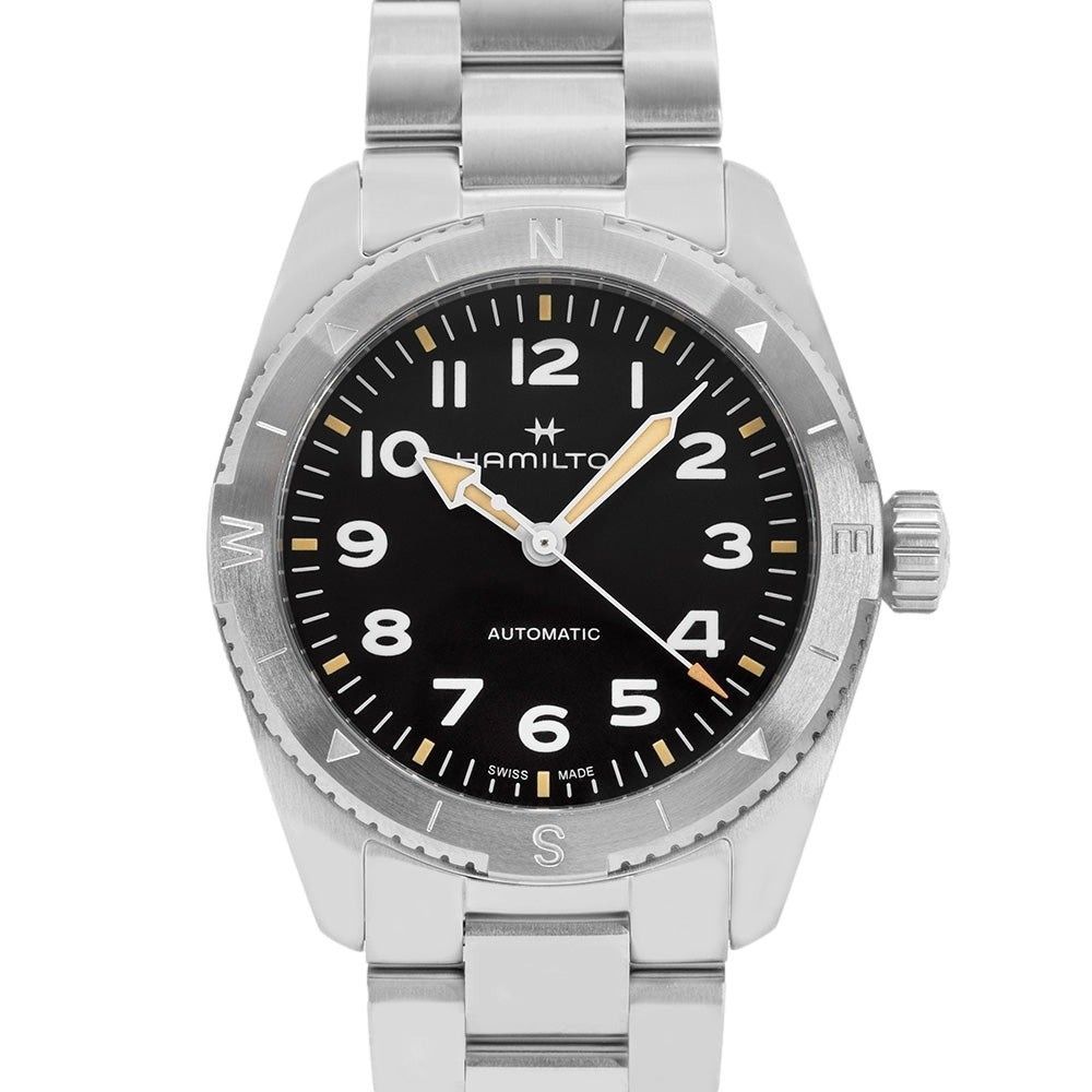 Hamilton Khaki Field Expedition Stainless Steel Black Dial Automatic H70225130 100M Men's Watch - Prestige Stones