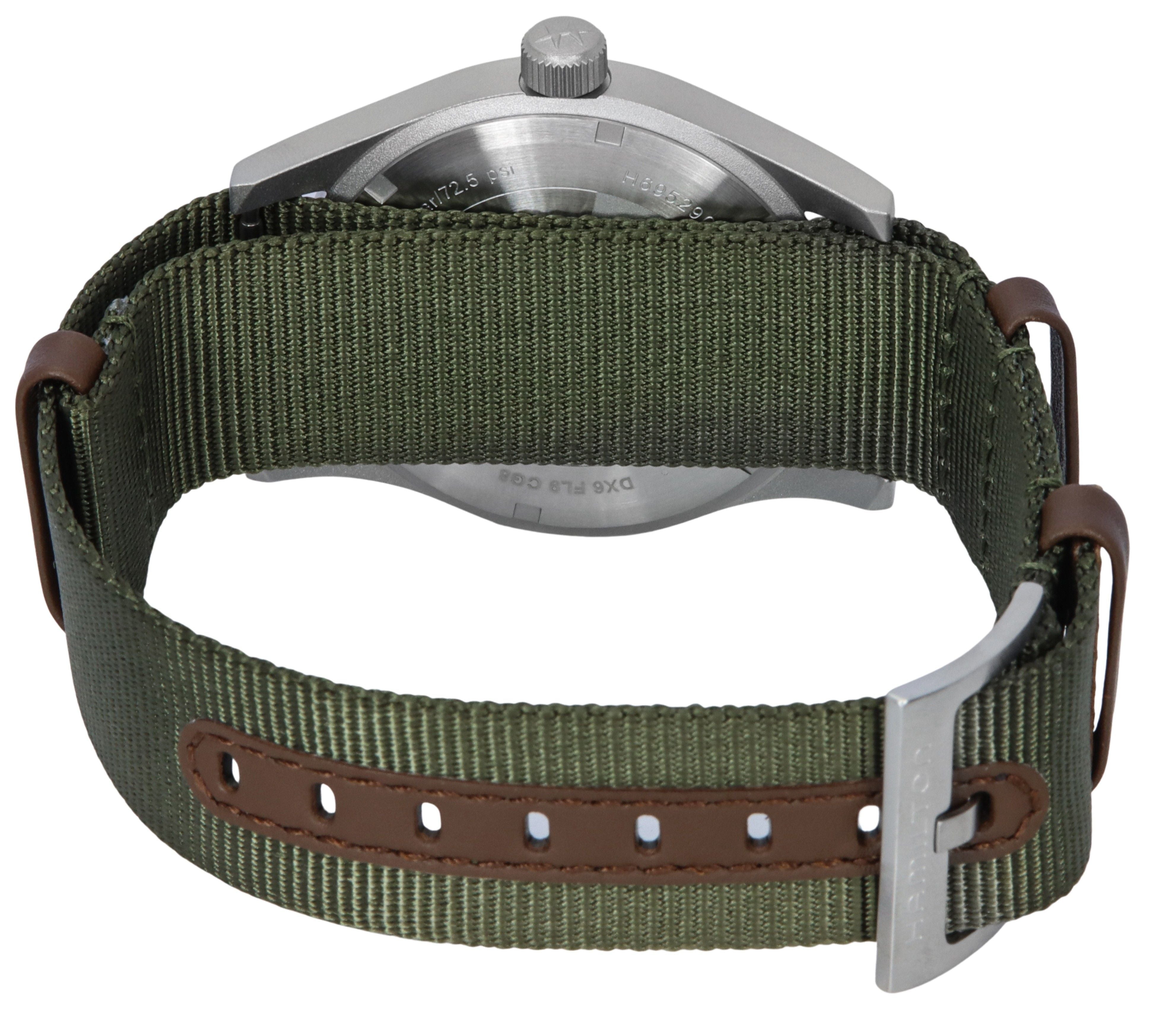 Hamilton Khaki Field Nylon Strap Black Dial Mechanical H69529933 Men's Watch - Prestige Stones