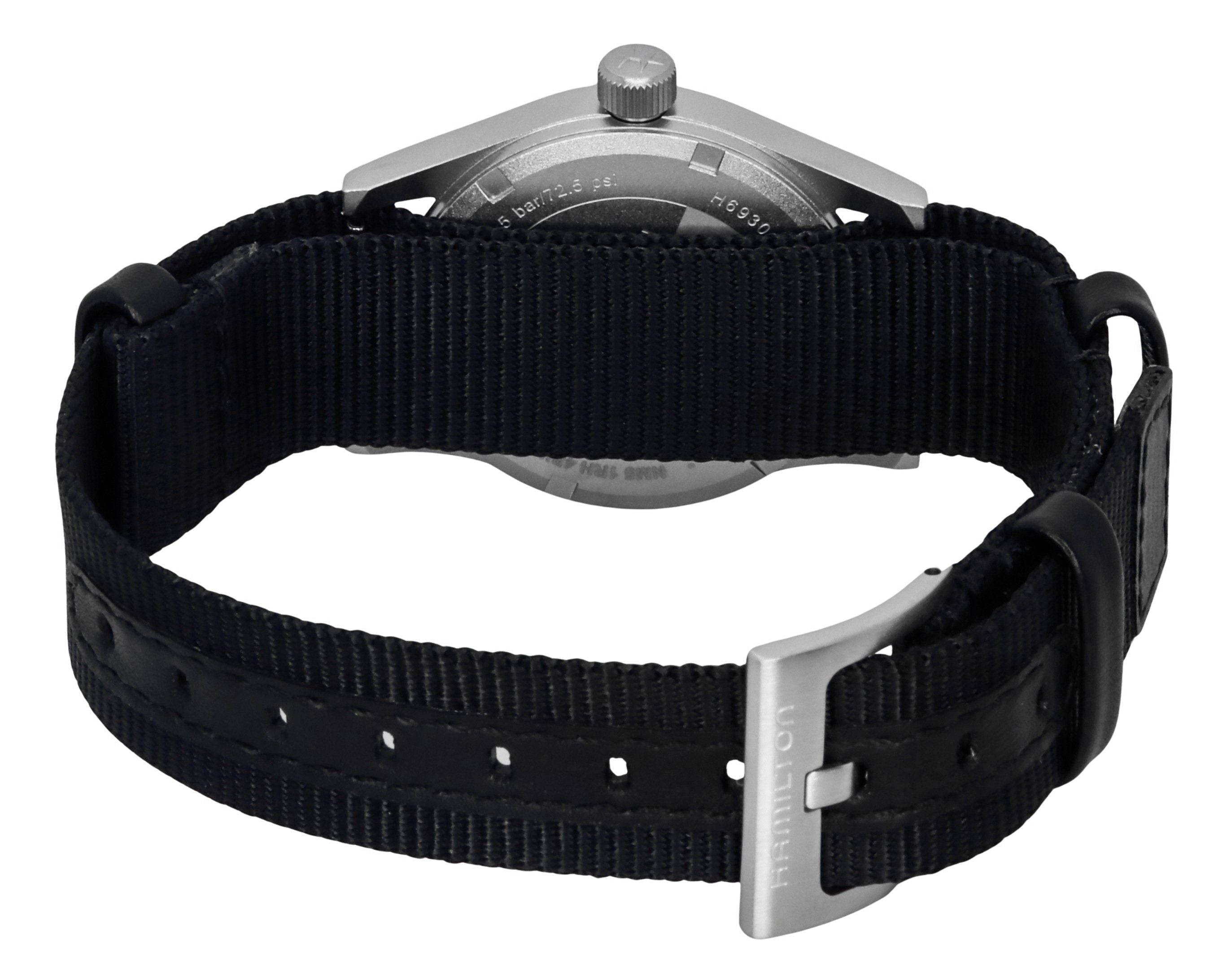 Hamilton Khaki Field Textile Strap Black Dial Quartz H69301430 Unisex Watch - Prestige Stones