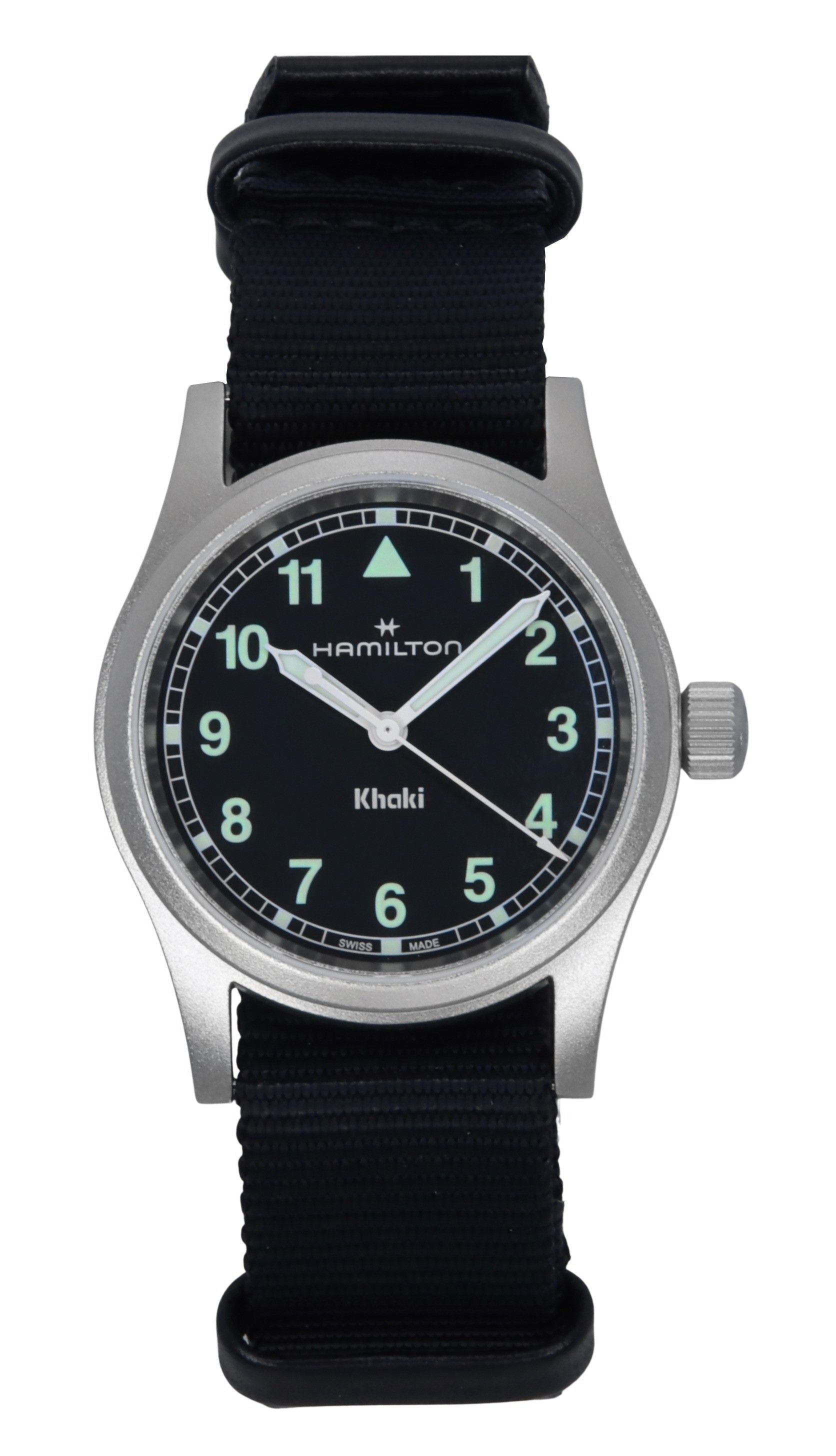 Hamilton Khaki Field Textile Strap Black Dial Quartz H69301430 Unisex Watch - Prestige Stones
