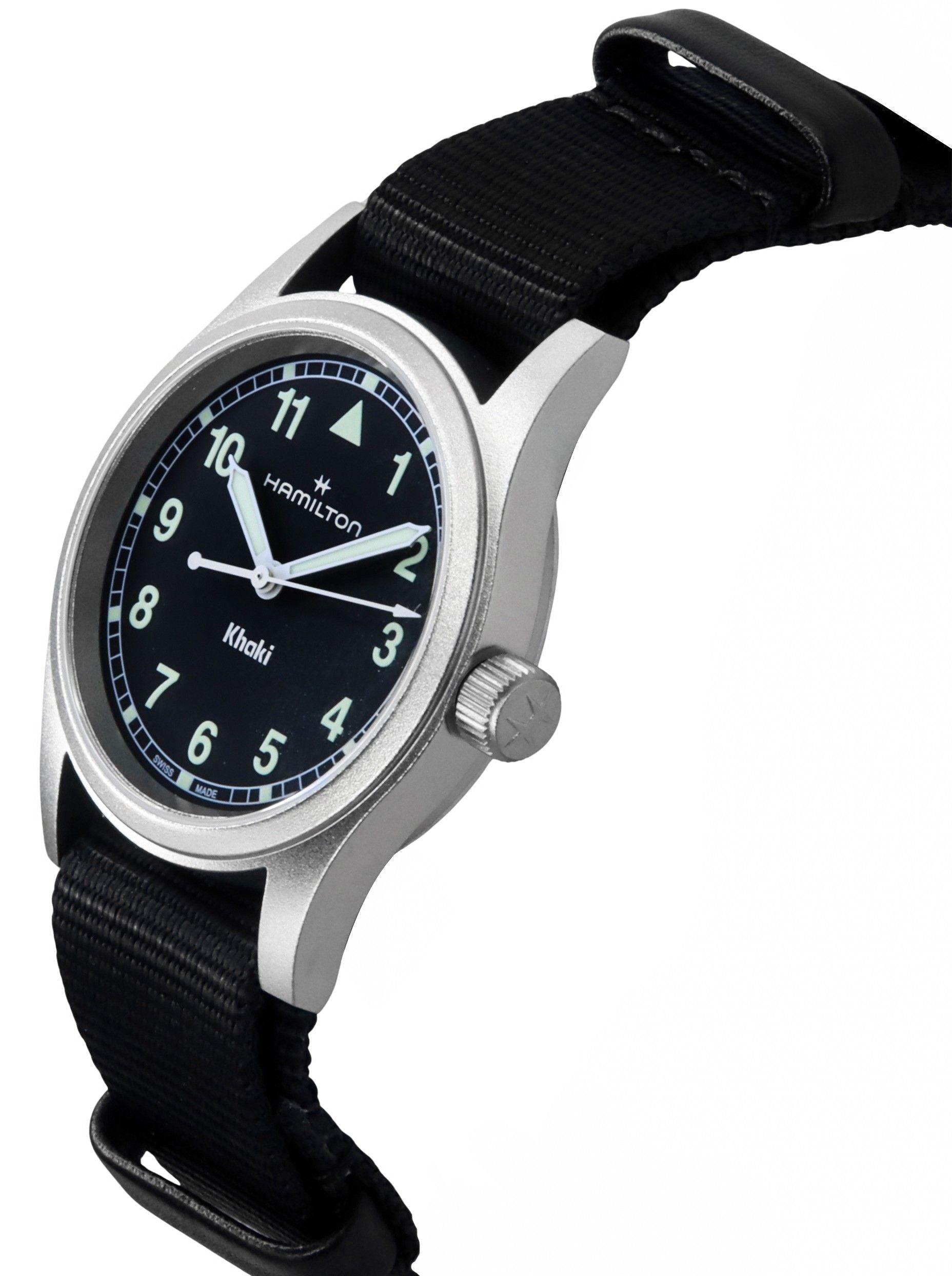 Hamilton Khaki Field Textile Strap Black Dial Quartz H69301430 Unisex Watch - Prestige Stones