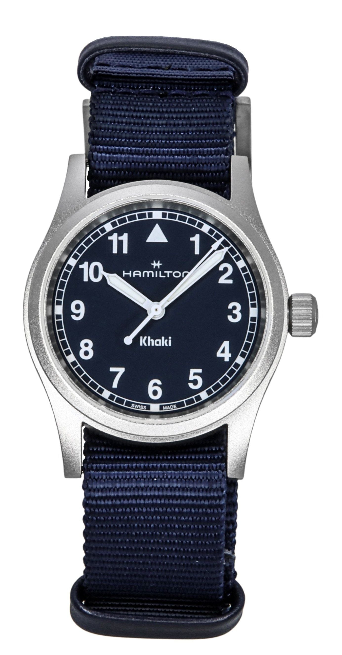 Hamilton Khaki Field Textile Strap Blue Dial Quartz H69301940 Unisex Watch - Prestige Stones