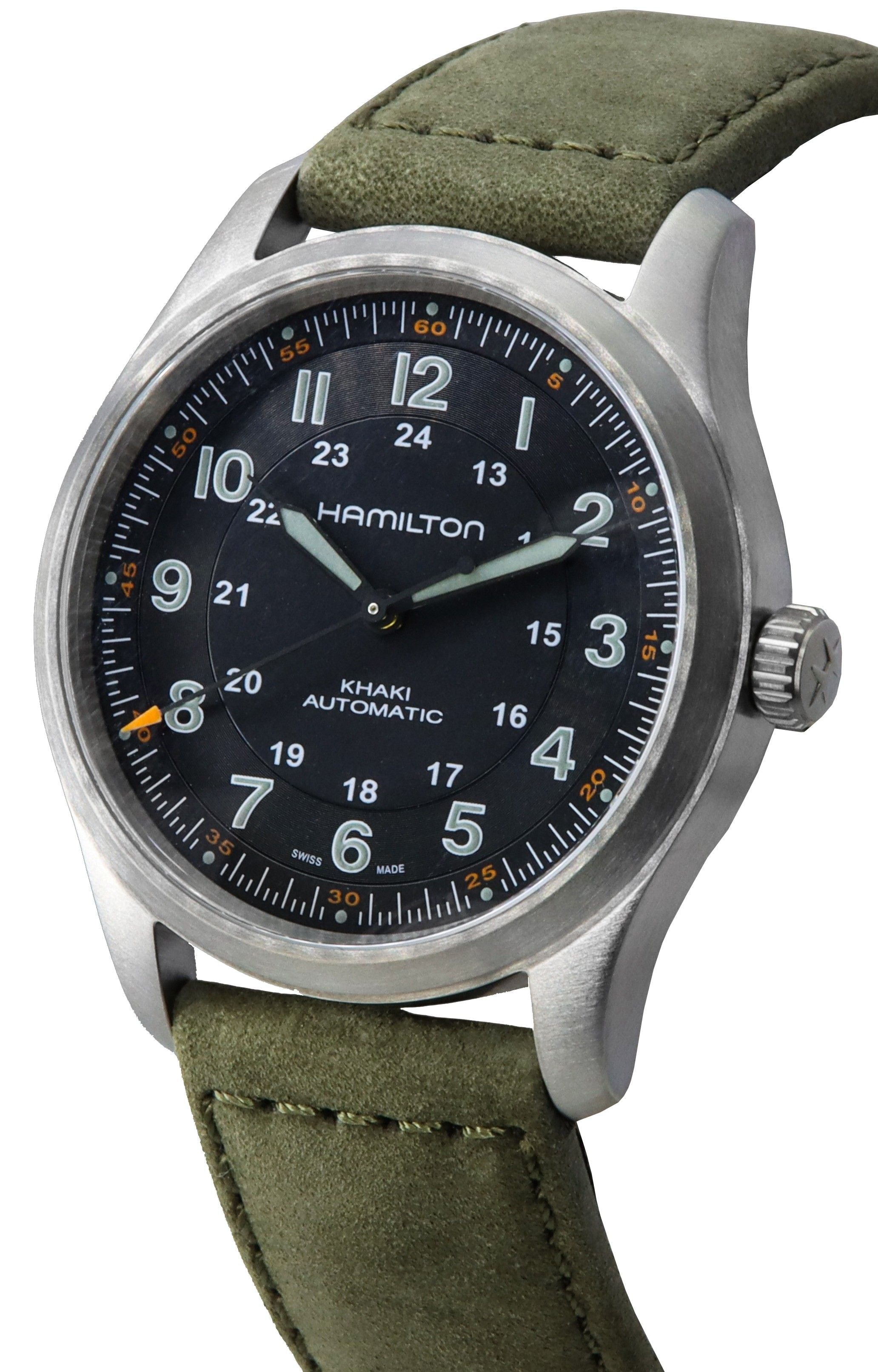 Hamilton Khaki Field Titanium Black Dial Automatic H70205830 100M Men's Watch - Prestige Stones