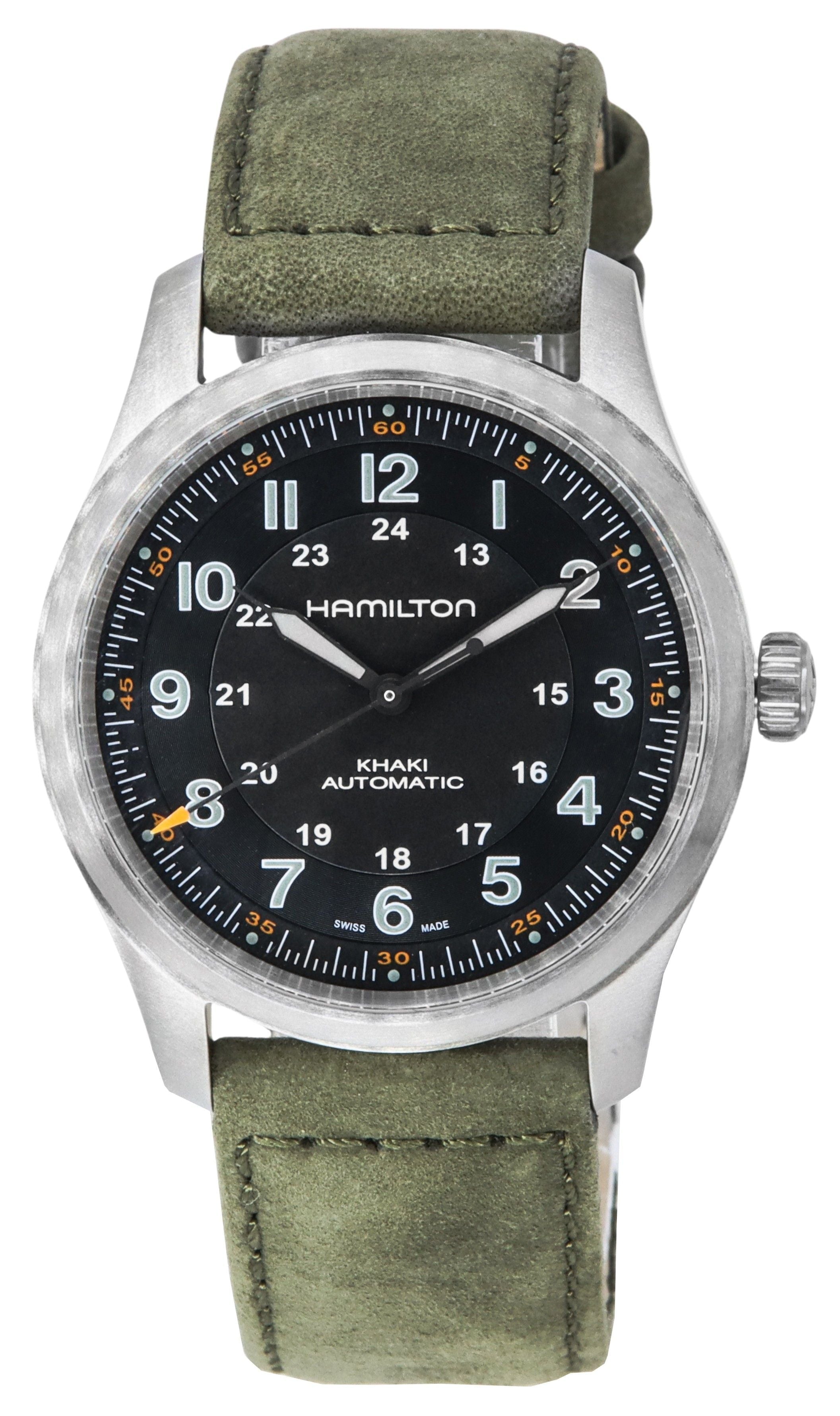 Hamilton Khaki Field Titanium Black Dial Automatic H70205830 100M Men's Watch - Prestige Stones