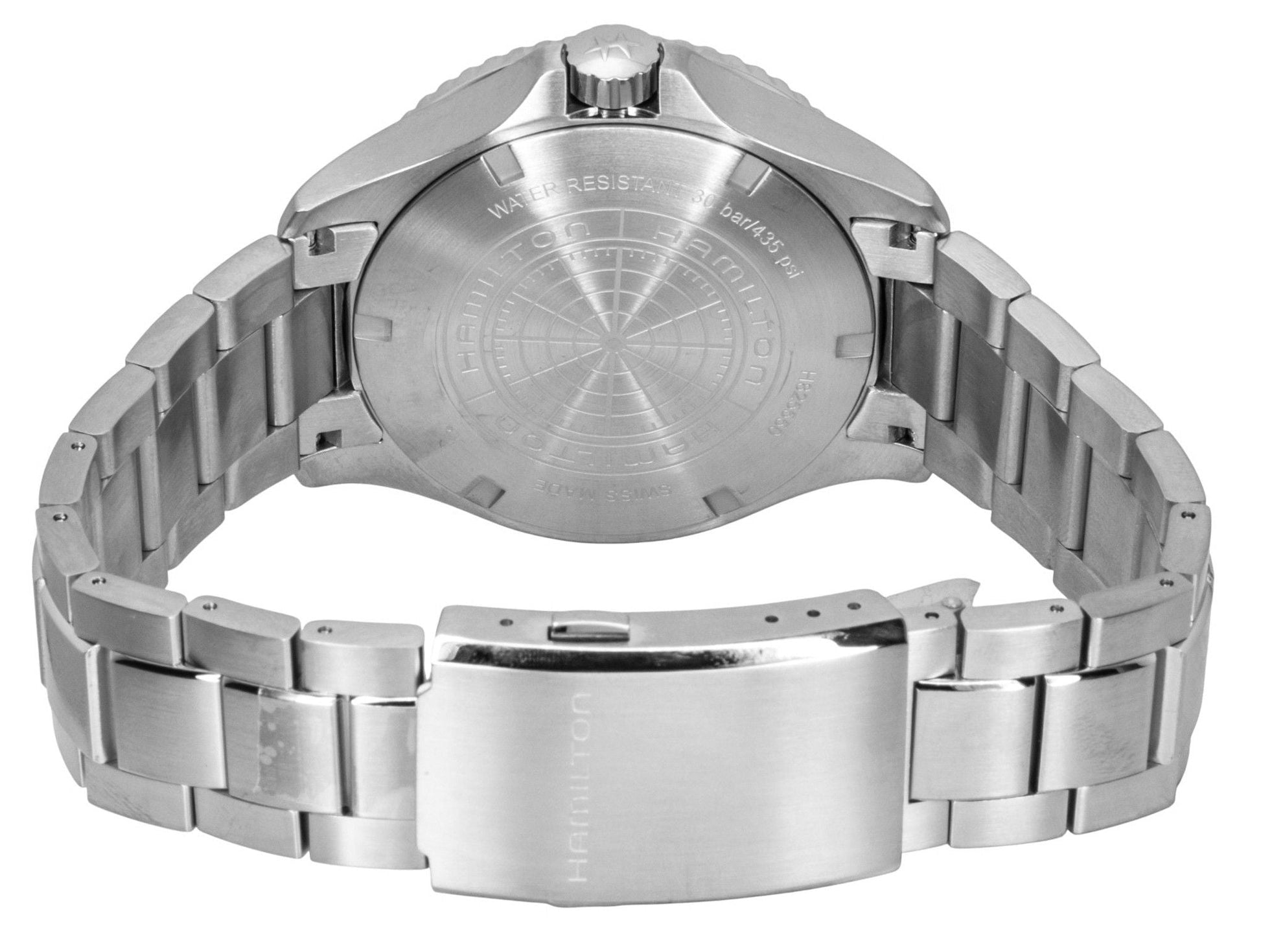 Hamilton Khaki Navy Scuba GMT Stainless Steel Silver Dial Automatic Diver's H82555150 300M Men's Watch - Prestige Stones