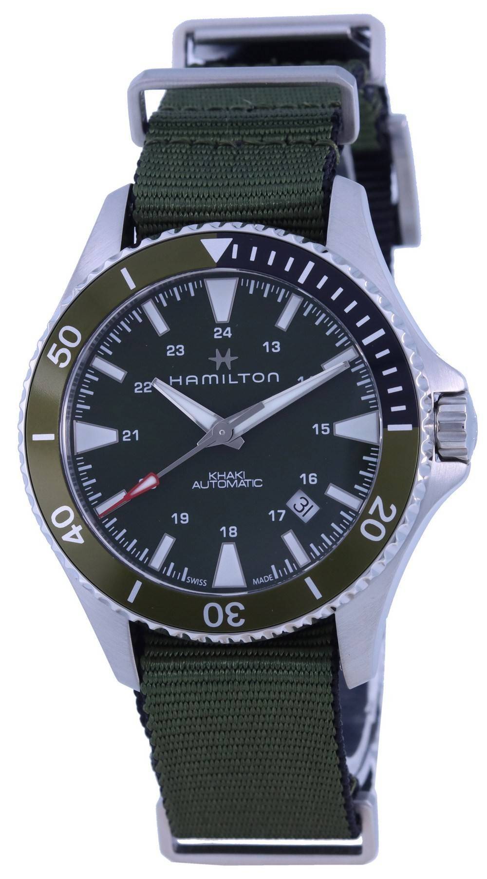 Hamilton Khaki Navy Scuba Green Dial Automatic H82375961 100M Men's Watch - Prestige Stones