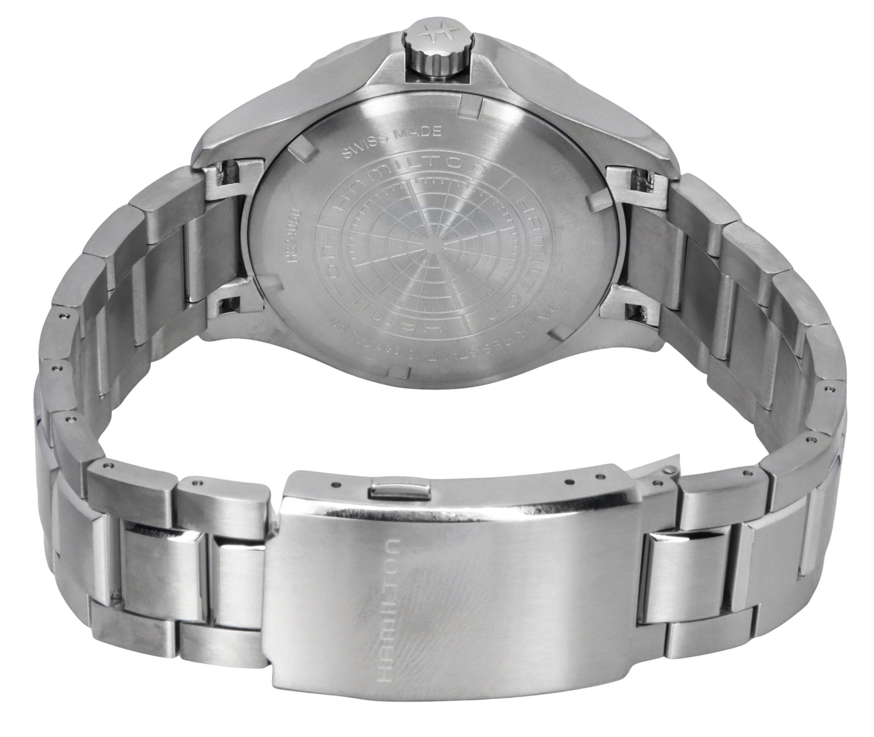 Hamilton Khaki Navy Scuba Stainless Steel Black Dial Automatic H82405130 100M Men's Watch - Prestige Stones