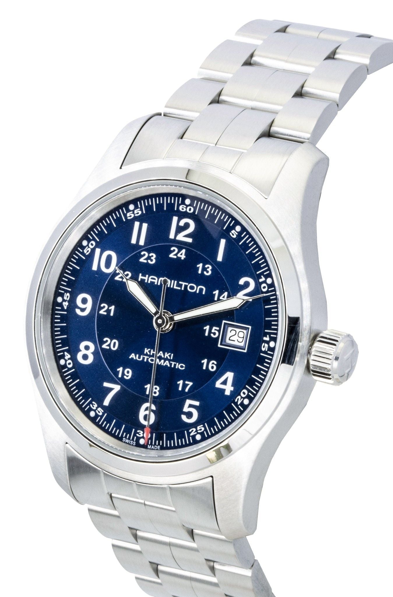 Hamilton Khaki Stainless Steel Blue Dial Automatic H70605140 100M Men's Watch - Prestige Stones