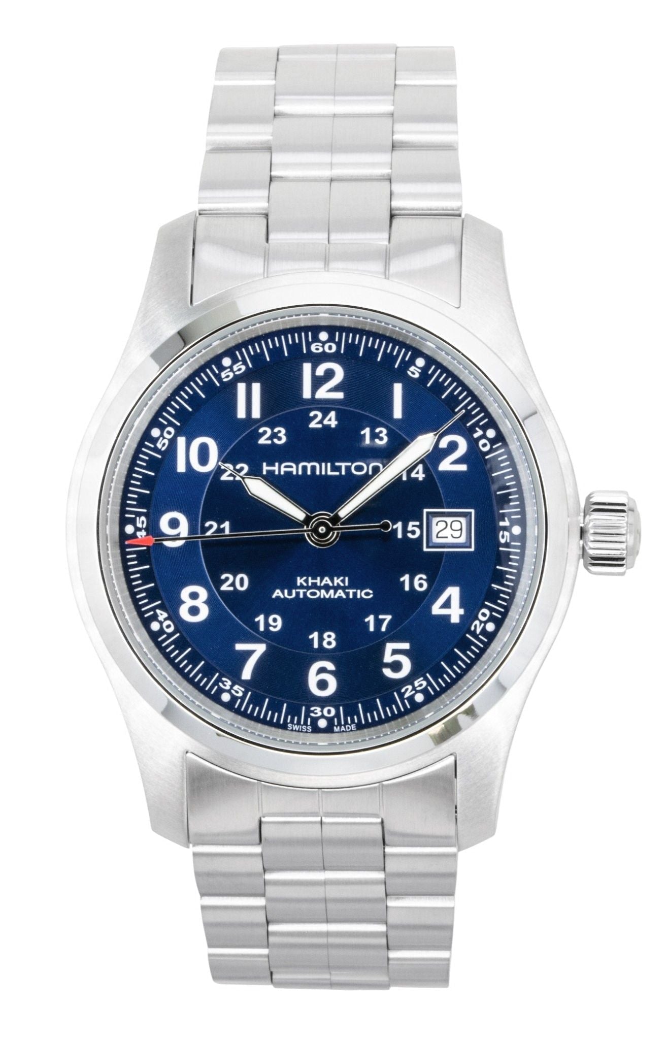 Hamilton Khaki Stainless Steel Blue Dial Automatic H70605140 100M Men's Watch - Prestige Stones