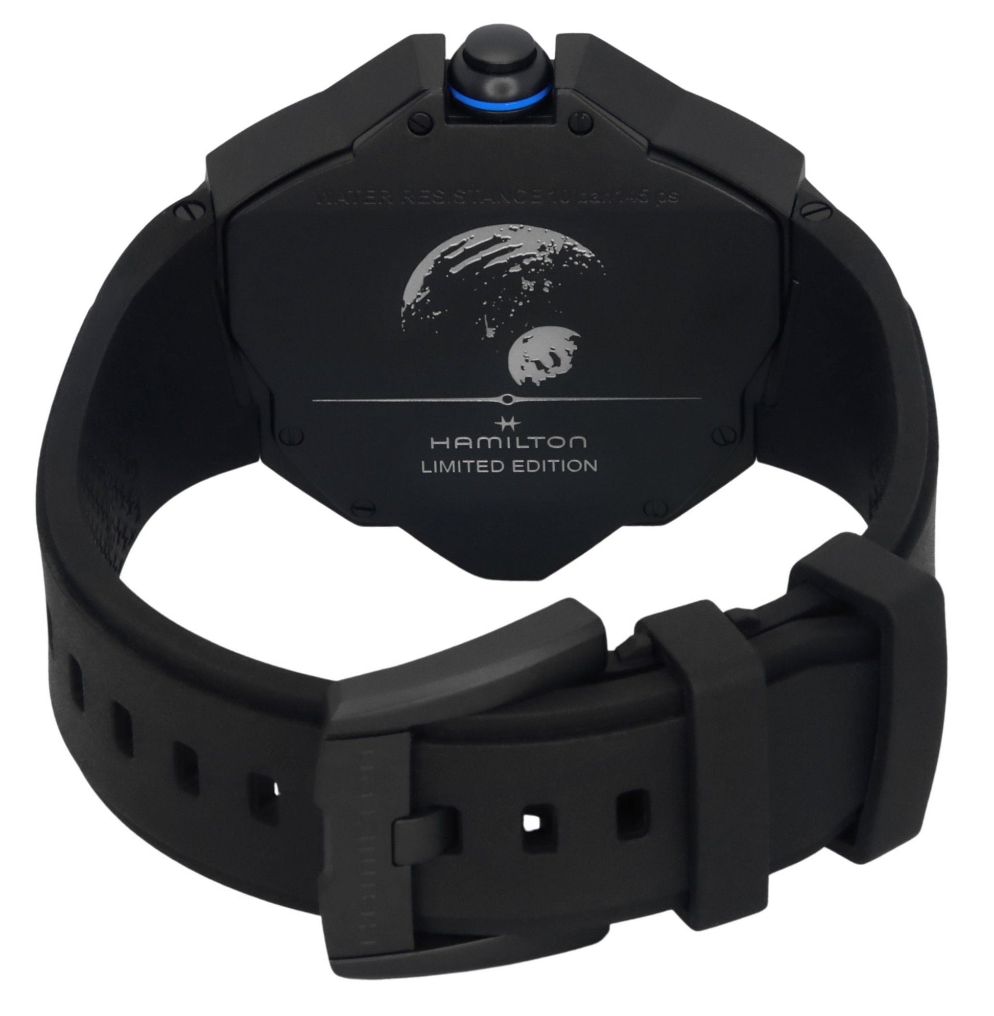 Hamilton Ventura Edge Dune Limited Edition Rubber Strap Black Dial Quartz H24624330 100M Men's Watch - Prestige Stones