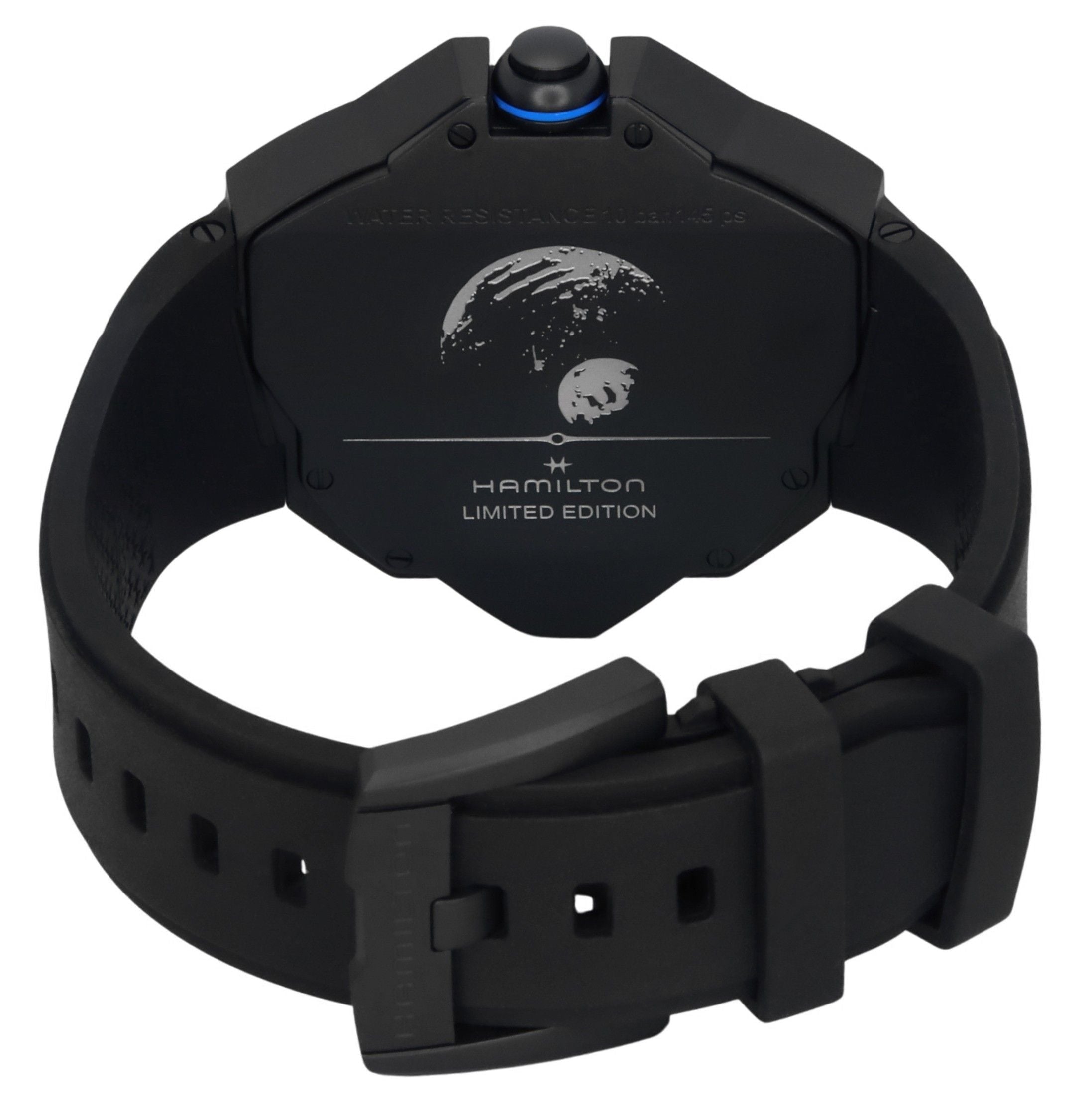 Hamilton Ventura Edge Dune Limited Edition Rubber Strap Black Dial Quartz H24624330 100M Men's Watch - Prestige Stones