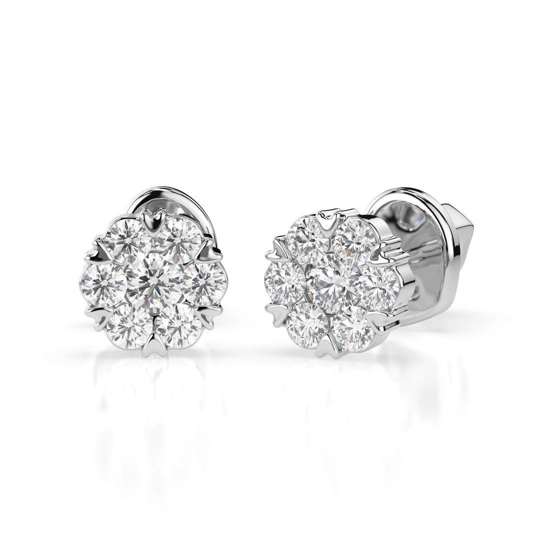 Illusion Earring (Round), 0.03 ct — 102-10015(2.0) - Prestige Stones