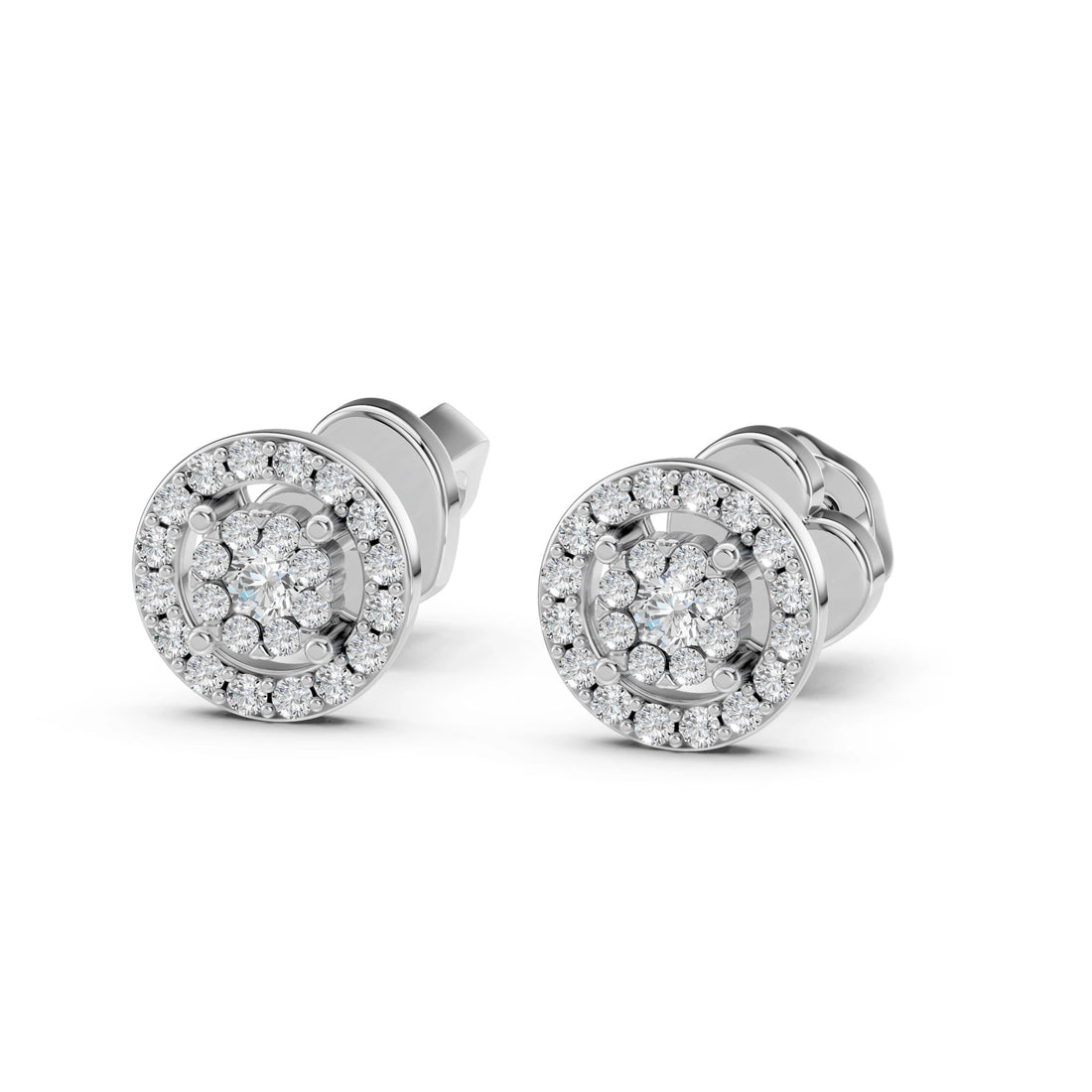 Illusion Earring (Round), 0.06 ct — 102-10018(2.0) - Prestige Stones