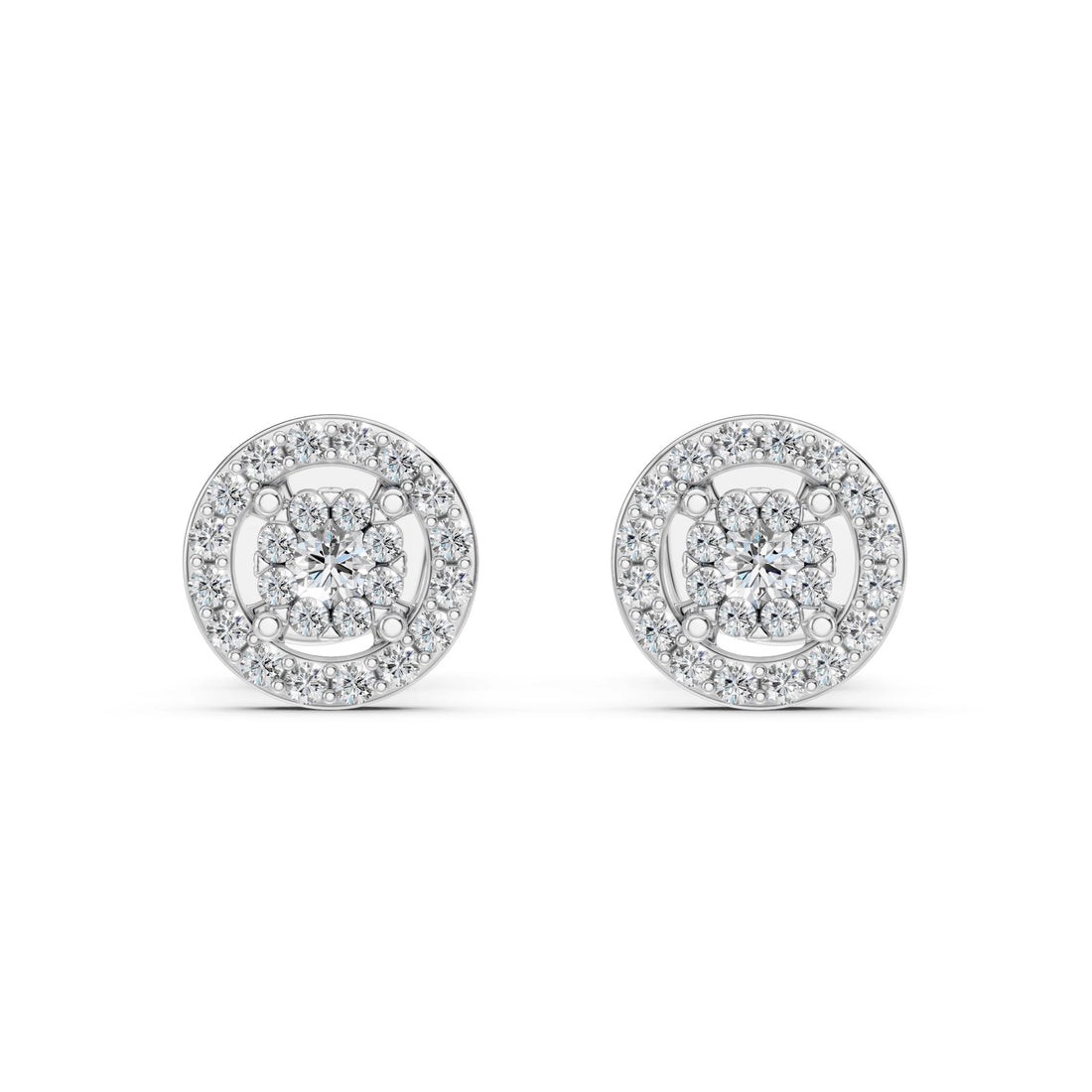 Illusion Earring (Round), 0.06 ct — 102-10018(2.0) - Prestige Stones