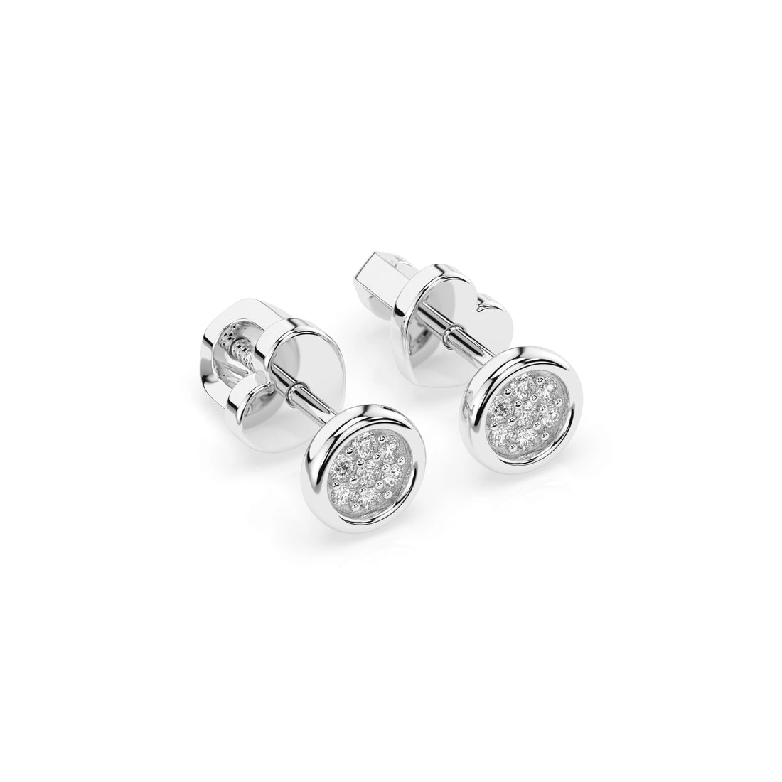 Illusion Earring (Round), 0.08 ct — 102-10068 - Prestige Stones