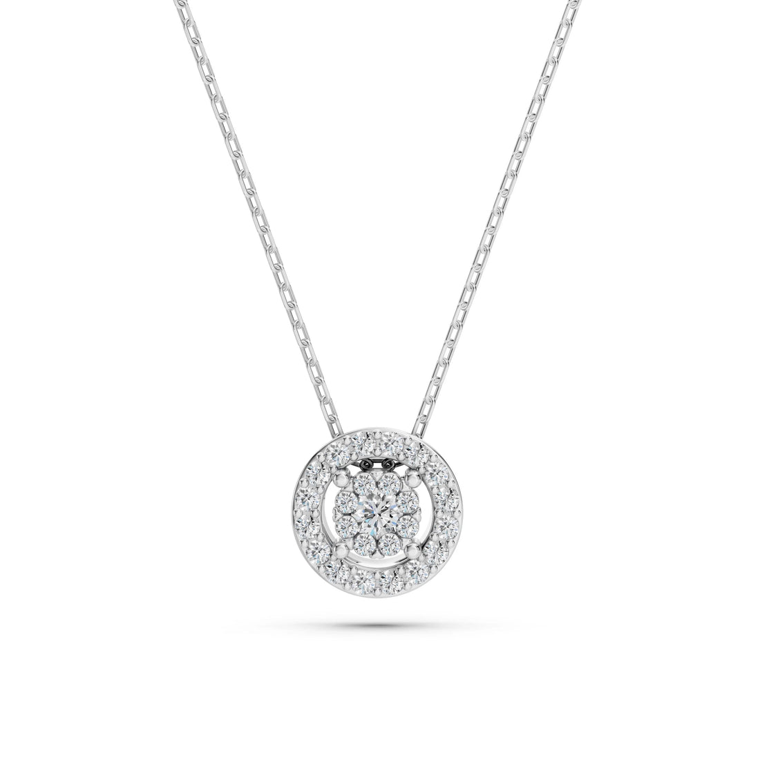 Illusion Necklace (Round), 0.03 ct — 104-10002(2.0) - Prestige Stones