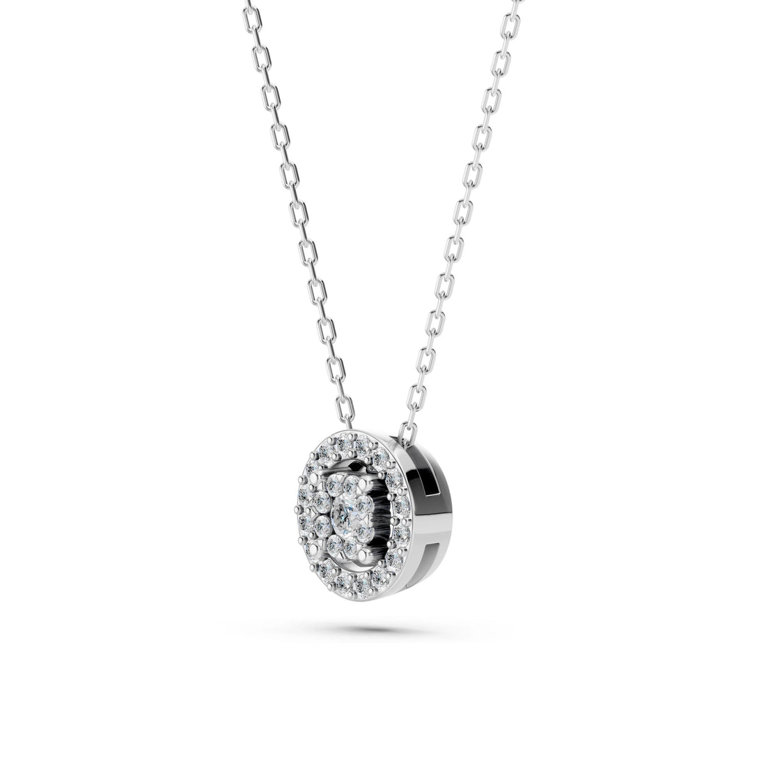 Illusion Necklace (Round), 0.03 ct — 104-10002(2.0) - Prestige Stones