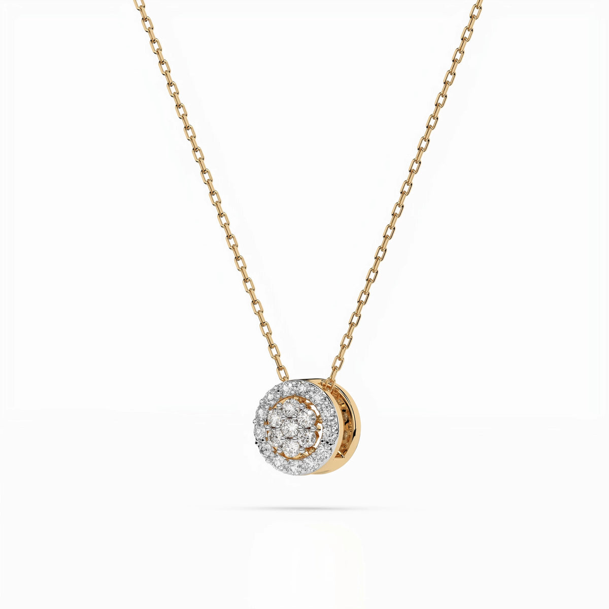 Illusion Necklace (Round), 0.08 ct — 104-10038 - Prestige Stones