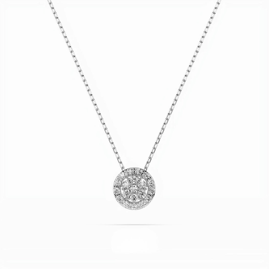Illusion Necklace (Round), 0.08 ct — 104-10038 - Prestige Stones