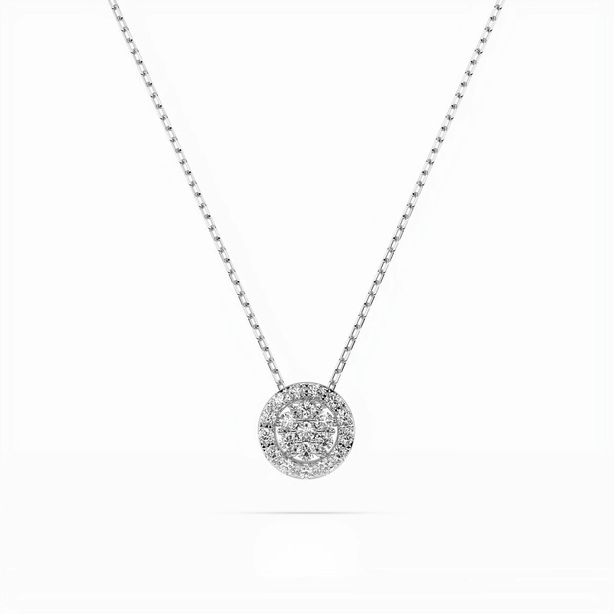 Illusion Necklace (Round), 0.08 ct — 104-10038 - Prestige Stones