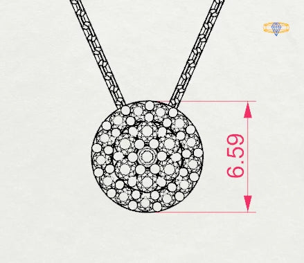Illusion Necklace (Round), 0.08 ct — 104-10038 - Prestige Stones
