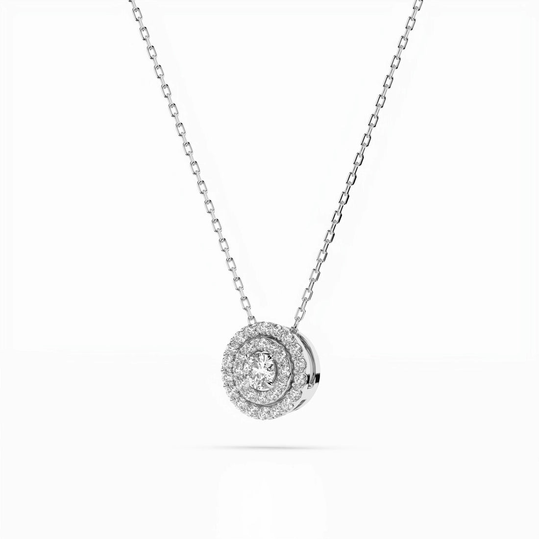 Illusion Necklace (Round), 0.09 ct — 104-10043 - Prestige Stones