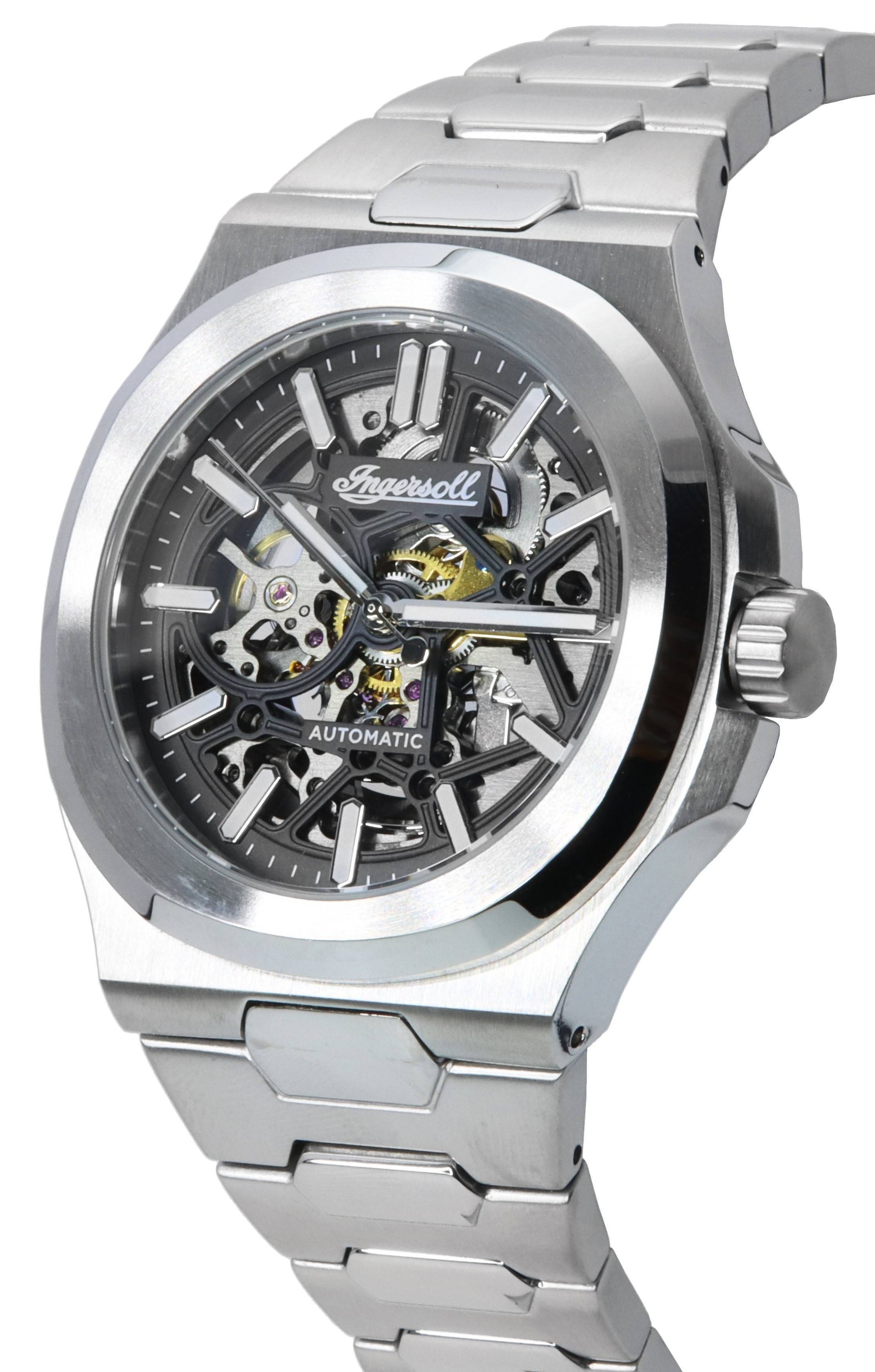 Ingersoll The Catalina Stainless Steel Skeleton Black Dial Automatic I12501 Men's Watch - Prestige Stones