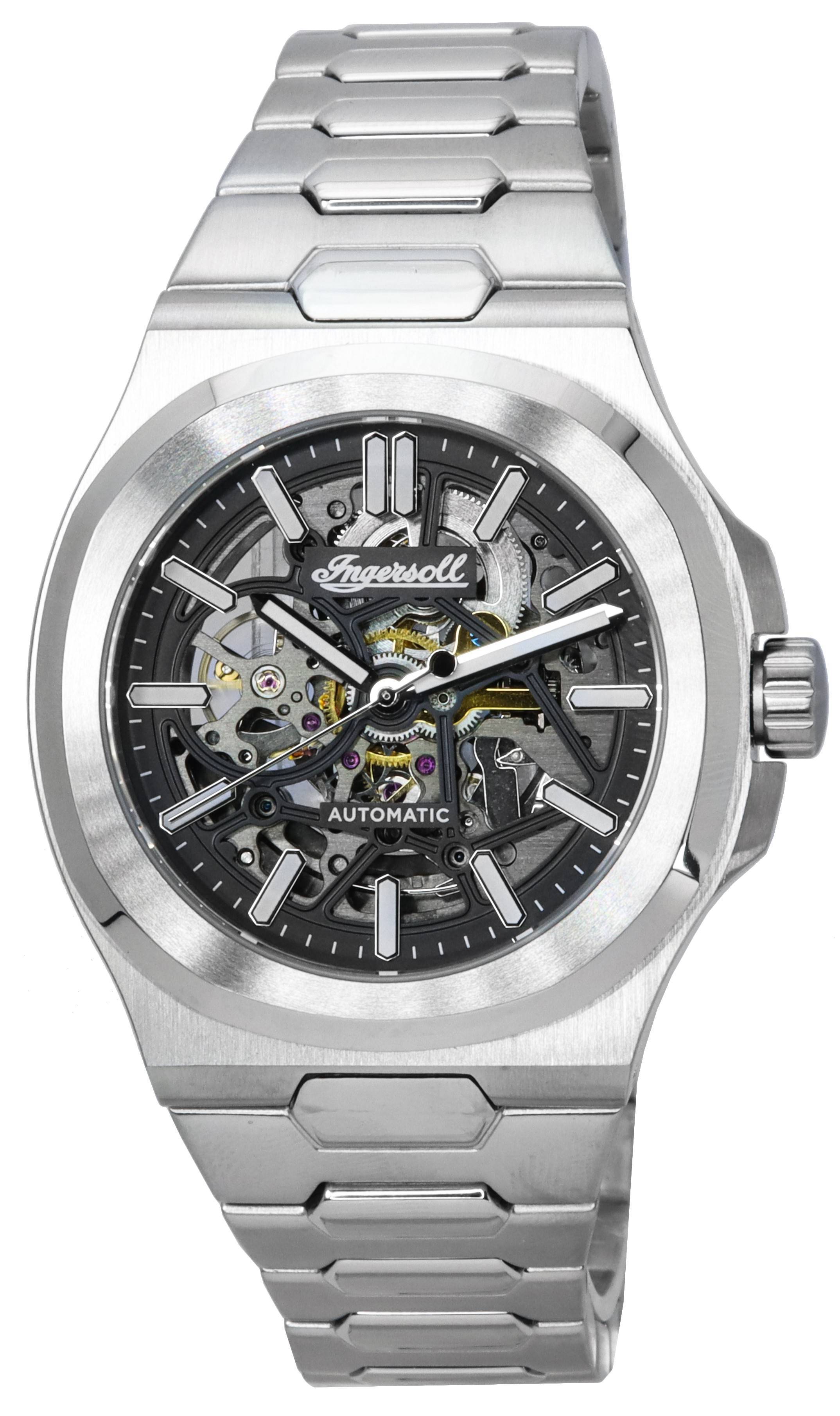 Ingersoll The Catalina Stainless Steel Skeleton Black Dial Automatic I12501 Men's Watch - Prestige Stones