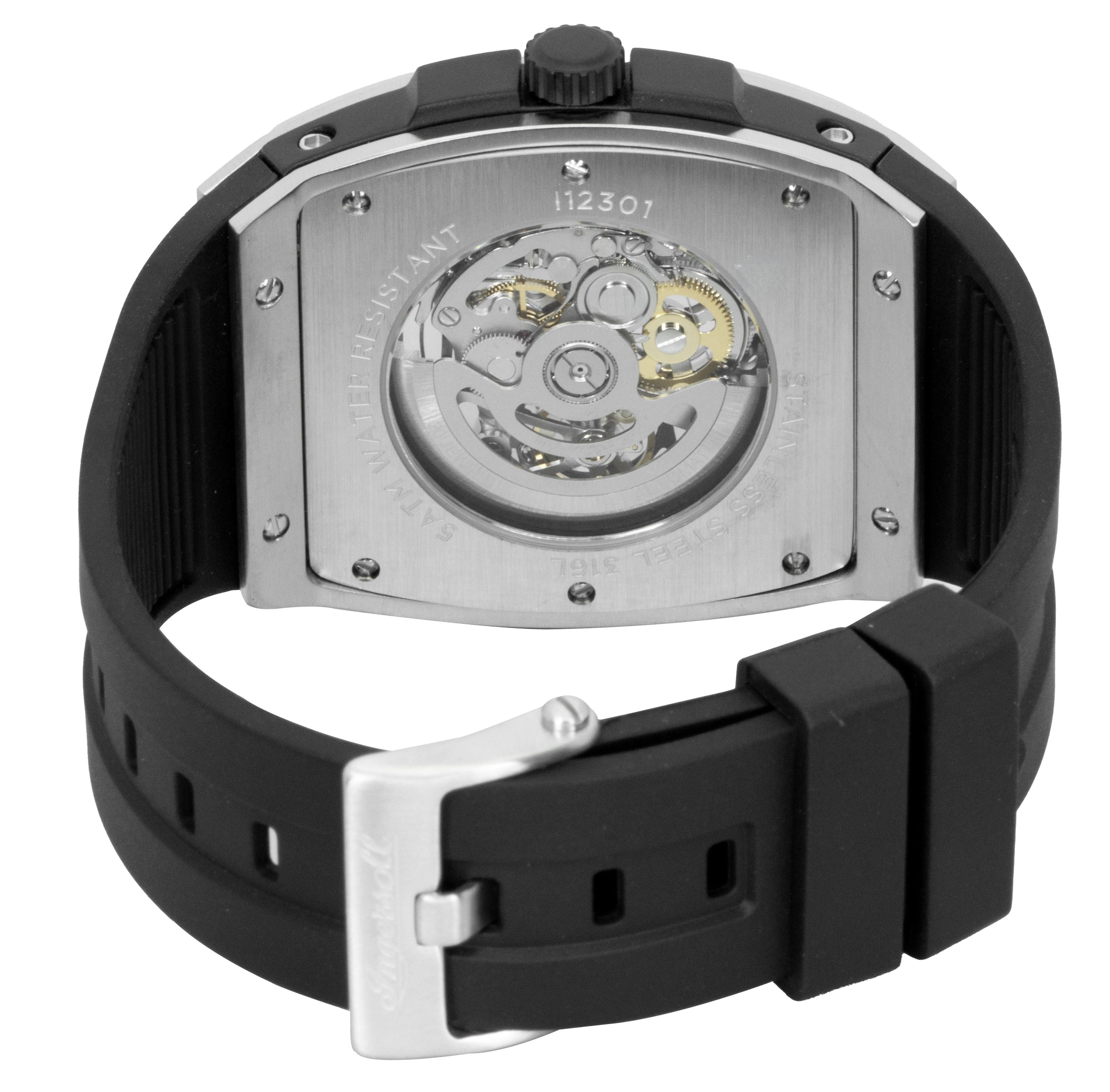 Ingersoll The Challenger Rubber Strap Black Skeleton Dial Automatic I12301 Men's Watch - Prestige Stones
