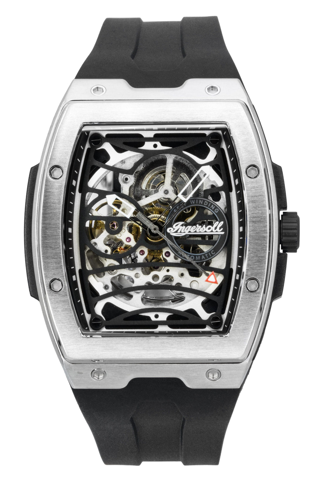 Ingersoll The Challenger Rubber Strap Black Skeleton Dial Automatic I12301 Men's Watch - Prestige Stones