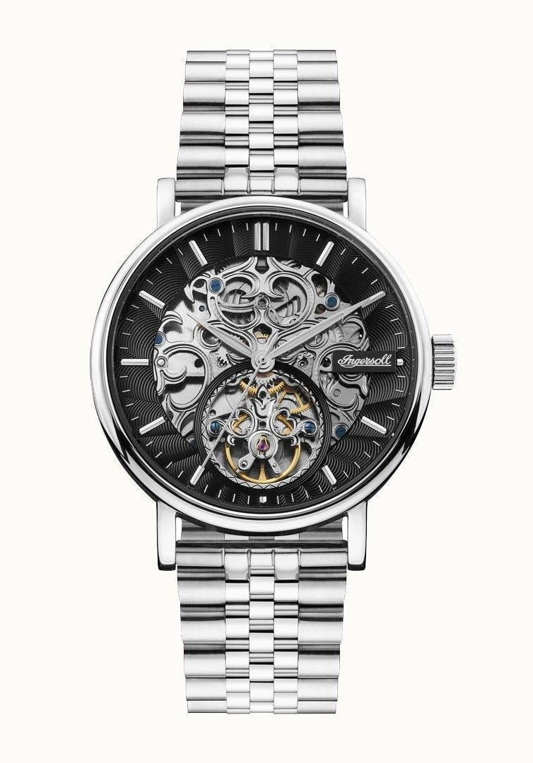 Ingersoll The Charles Stainless Steel Black Skeleton Dial Automatic I05804B Men's Watch - Prestige Stones