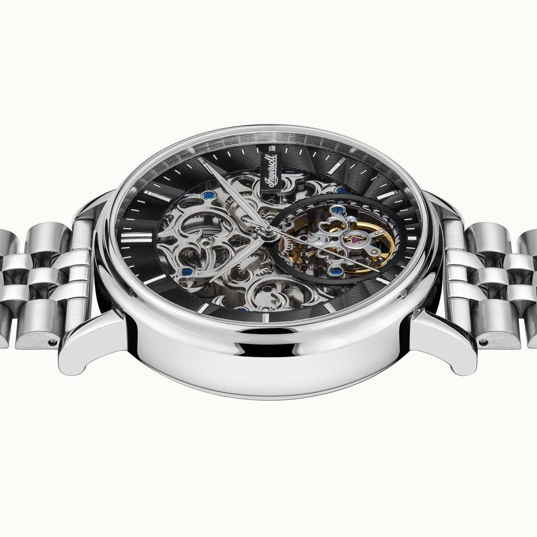 Ingersoll The Charles Stainless Steel Black Skeleton Dial Automatic I05804B Men's Watch - Prestige Stones