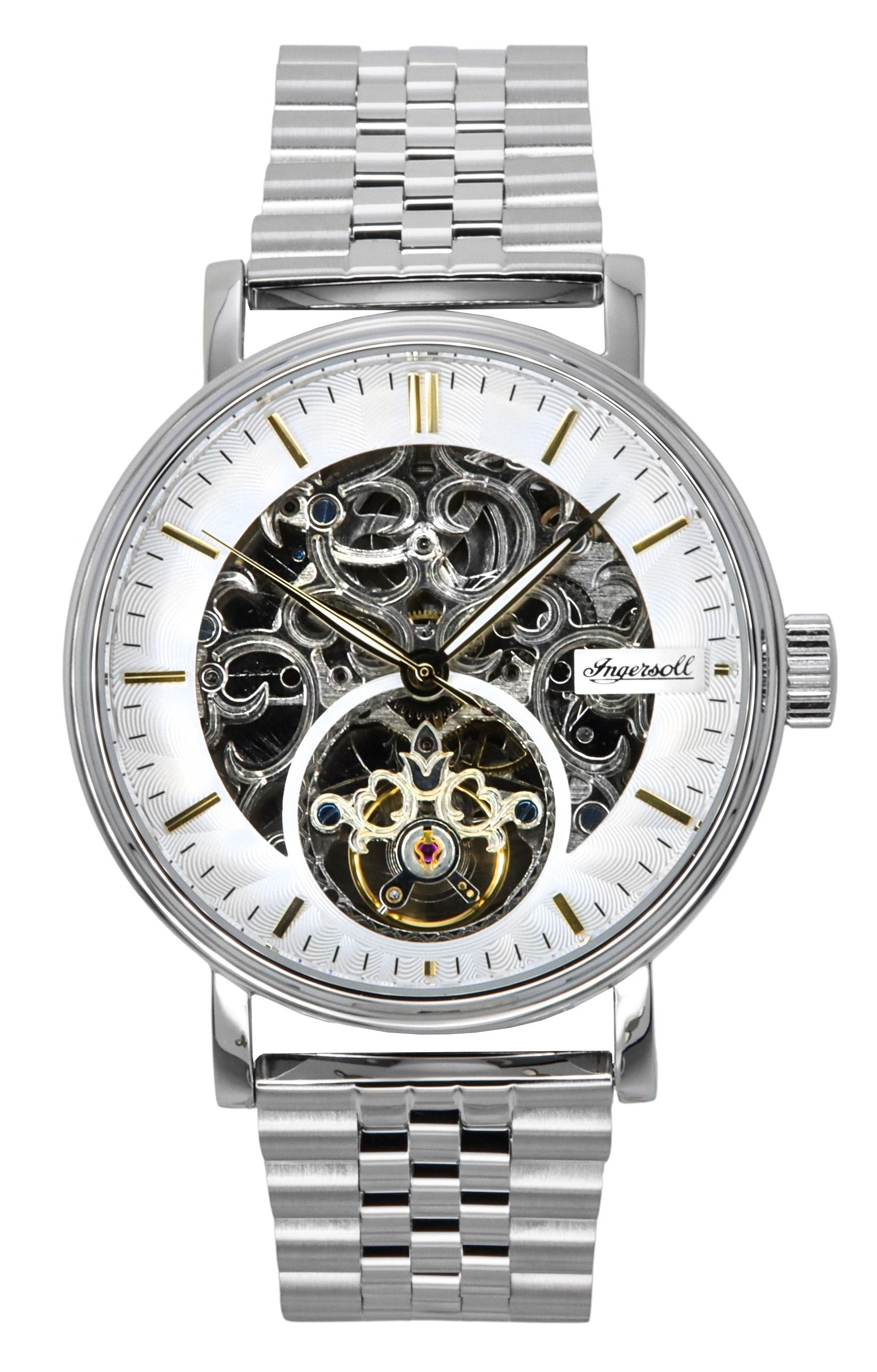 Ingersoll The Charles Stainless Steel Silver Skeleton Dial Automatic I05803B Men's Watch - Prestige Stones