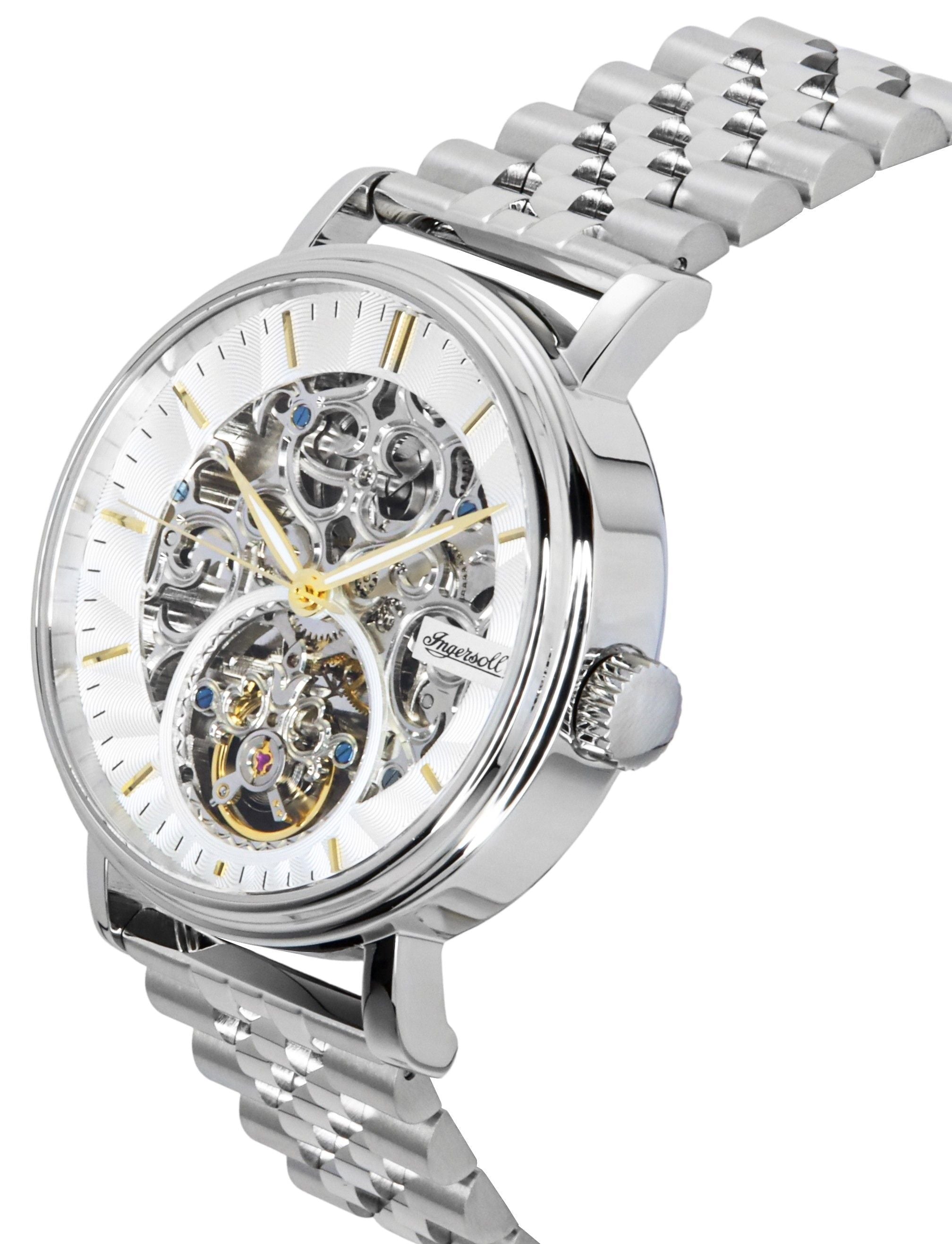 Ingersoll The Charles Stainless Steel Silver Skeleton Dial Automatic I05803B Men's Watch - Prestige Stones