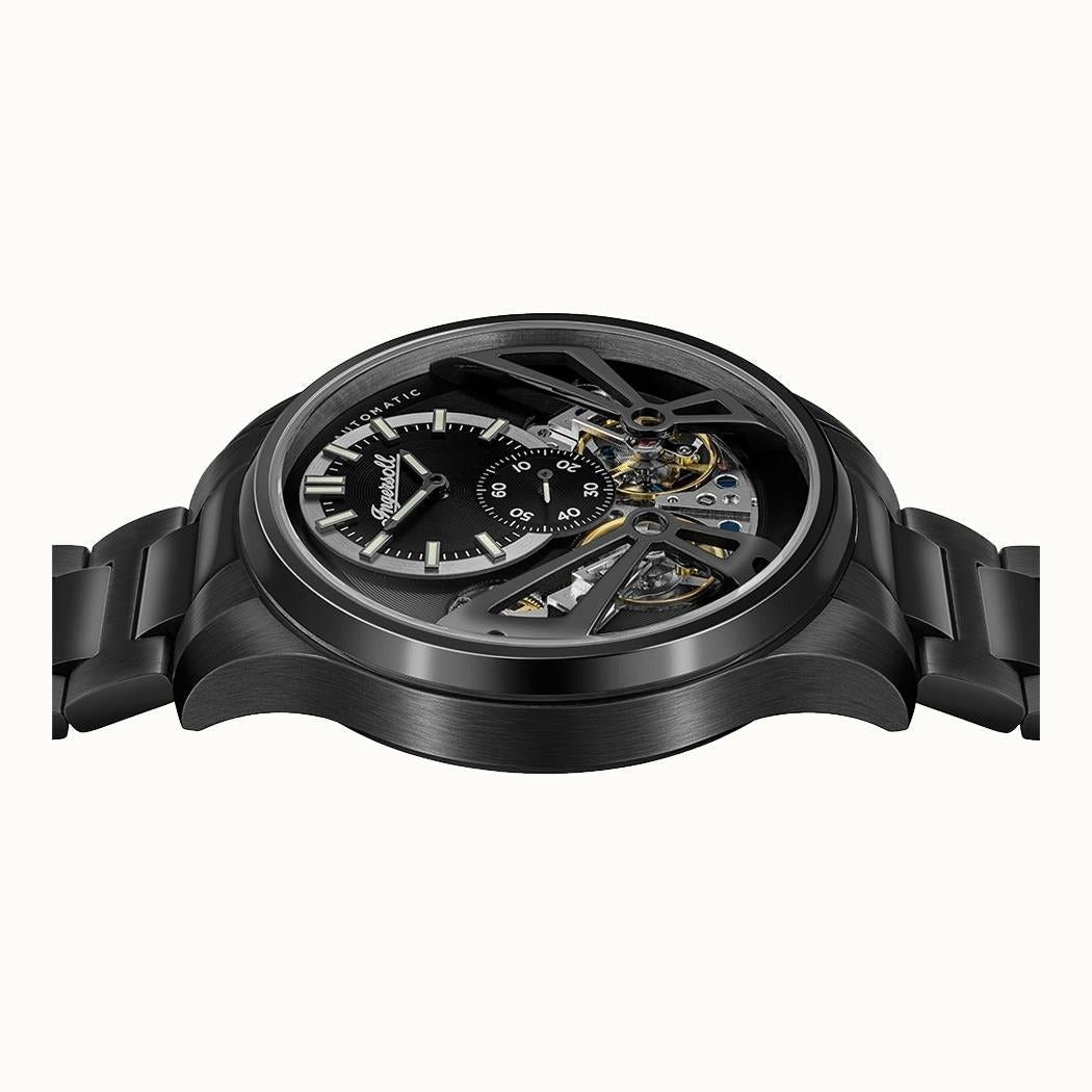 Ingersoll The Naismith Stainless Steel Black Skeleton Dial Automatic I16102 Men's Watch - Prestige Stones