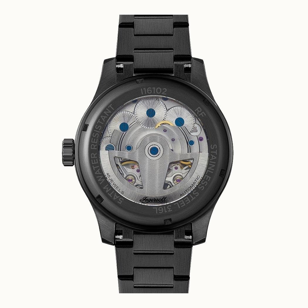 Ingersoll The Naismith Stainless Steel Black Skeleton Dial Automatic I16102 Men's Watch - Prestige Stones
