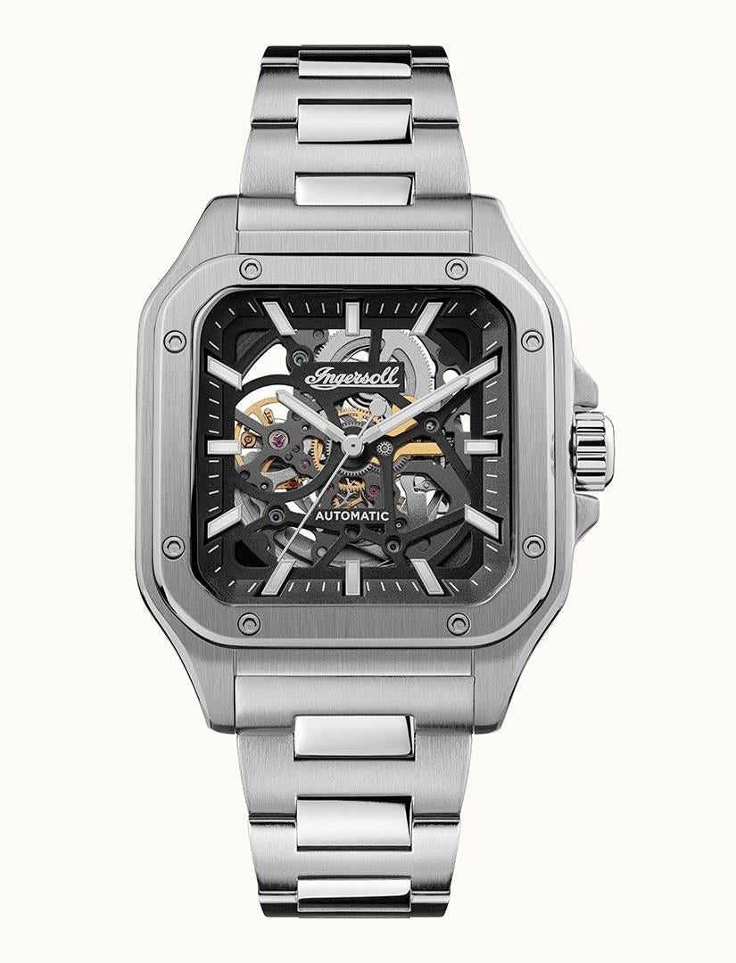 Ingersoll The Ollie Stainless Steel Black Skeleton Dial Automatic I14501 Men's Watch - Prestige Stones