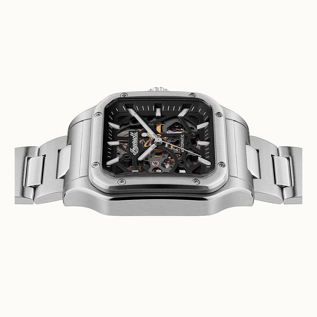 Ingersoll The Ollie Stainless Steel Black Skeleton Dial Automatic I14501 Men's Watch - Prestige Stones