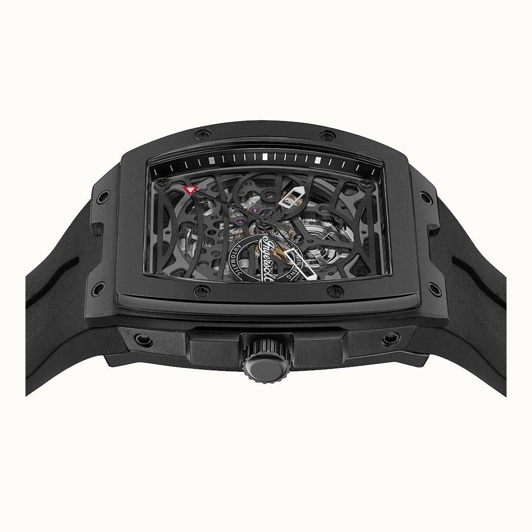 Ingersoll The Rim Polyurethane Strap Black Skeleton Dial Automatic I16201 Men's Watch - Prestige Stones