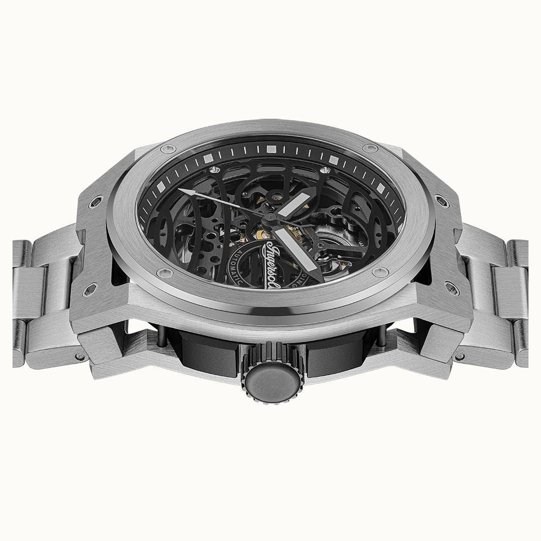 Ingersoll The Springfield Stainless Steel Black Skeleton Dial Automatic I15203 Men's Watch - Prestige Stones