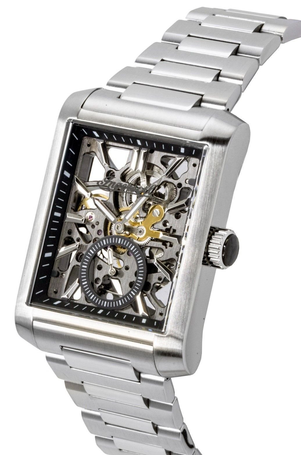 Ingersoll The Spur Stainless Steel Black Skeleton Dial Automatic I17001 Men's Watch - Prestige Stones