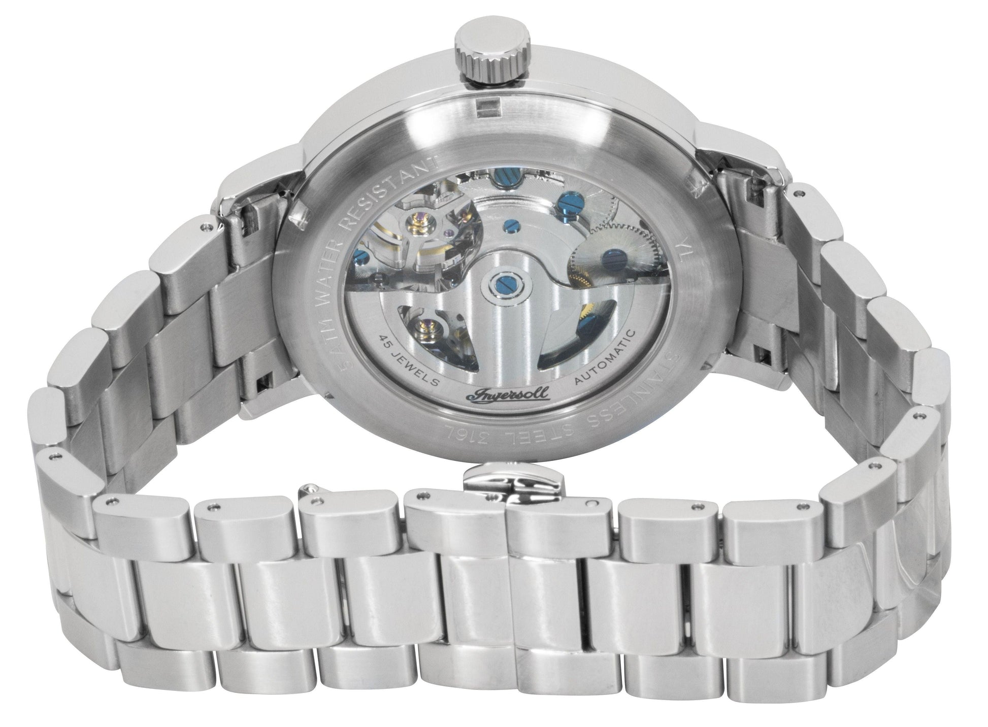 Ingersoll The Tennessee Stainless Steel Blue Skeleton Dial Automatic I13104 Men's Watch - Prestige Stones