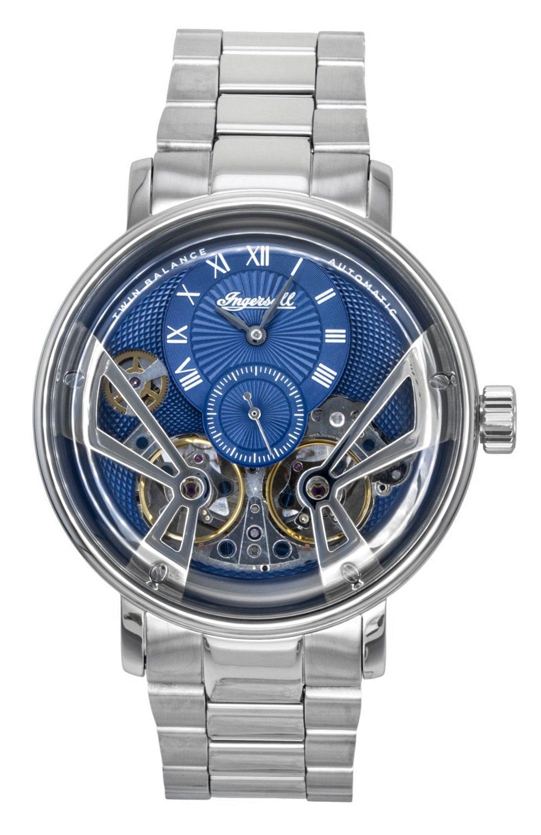 Ingersoll The Tennessee Stainless Steel Blue Skeleton Dial Automatic I13104 Men's Watch - Prestige Stones