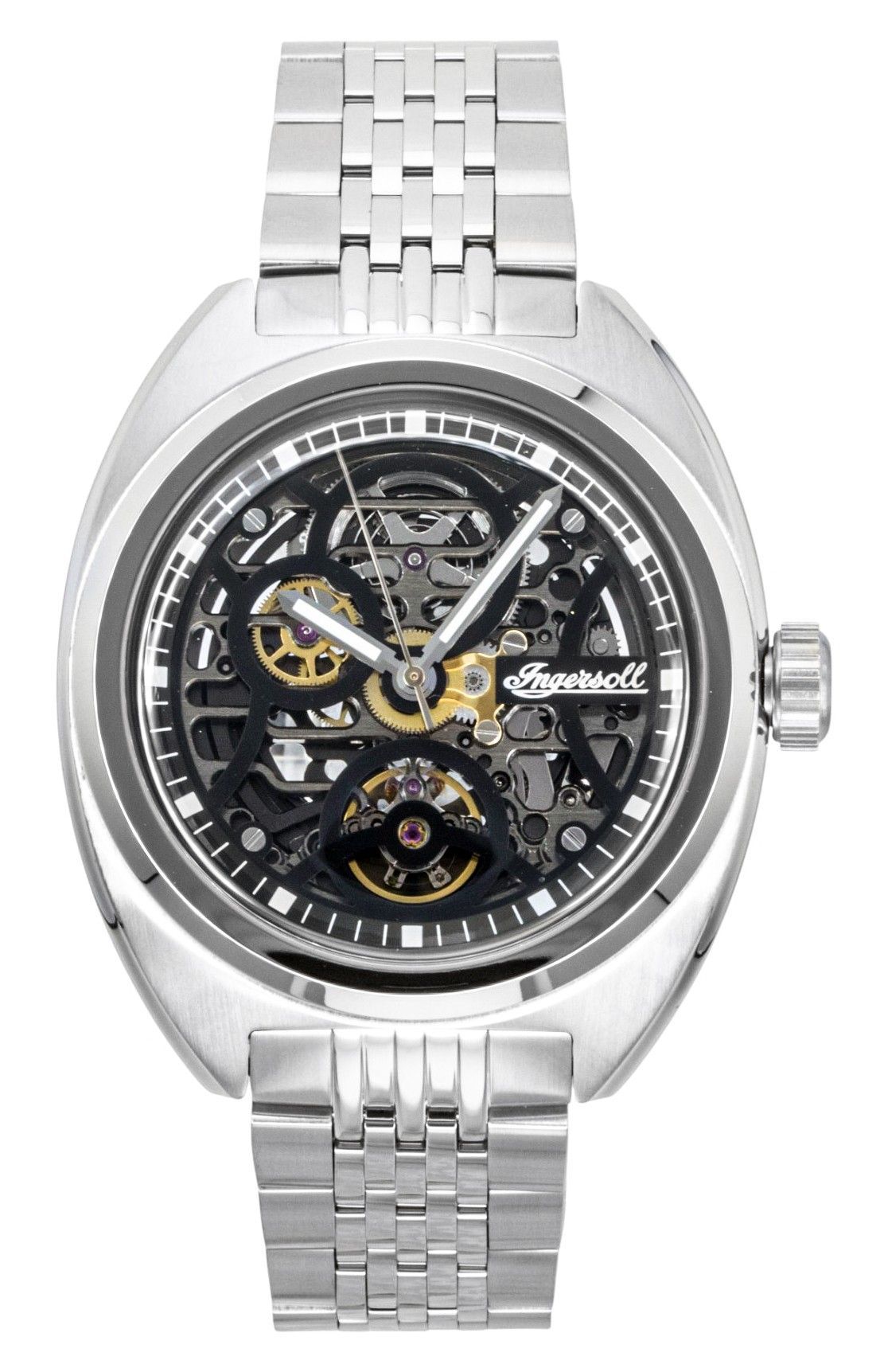 Ingersoll The Wrangler Stainless Steel Black Skeleton Dial Automatic I16901 Men's Watch - Prestige Stones